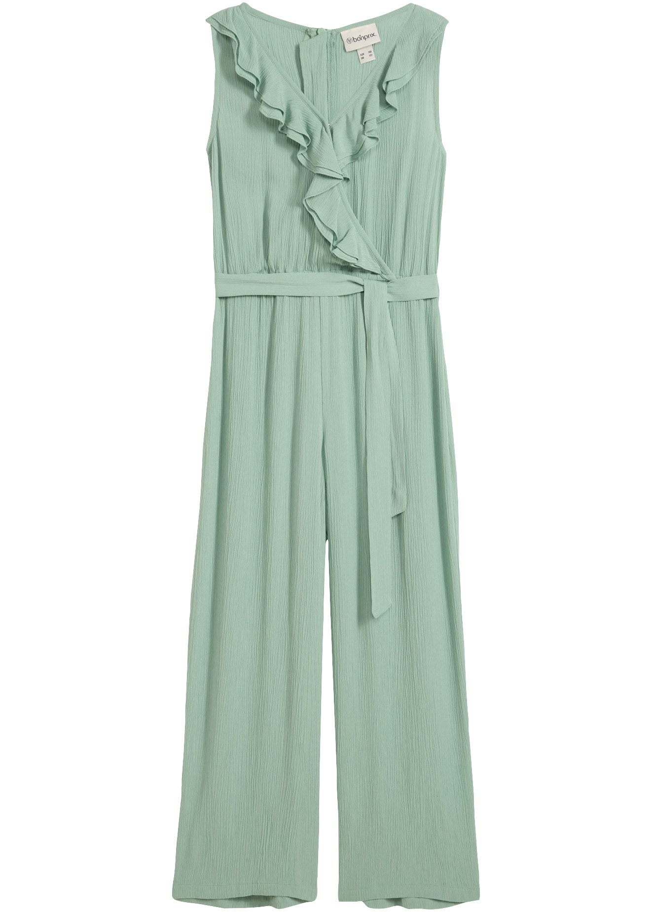 bonprix Jumpsuit fließender Schnitt, mit V-Ausschnitt und Rüschen, aus Viskose