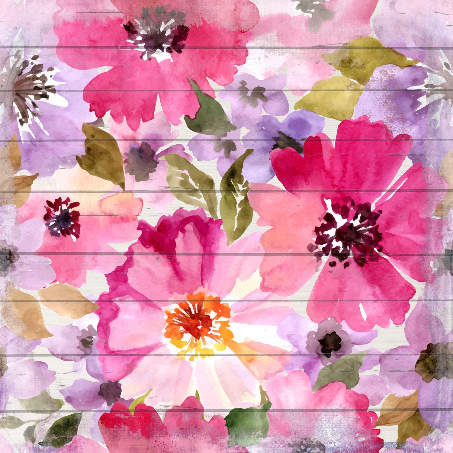 queence Holzbild »Samantha«, Blumen, (1 St.)