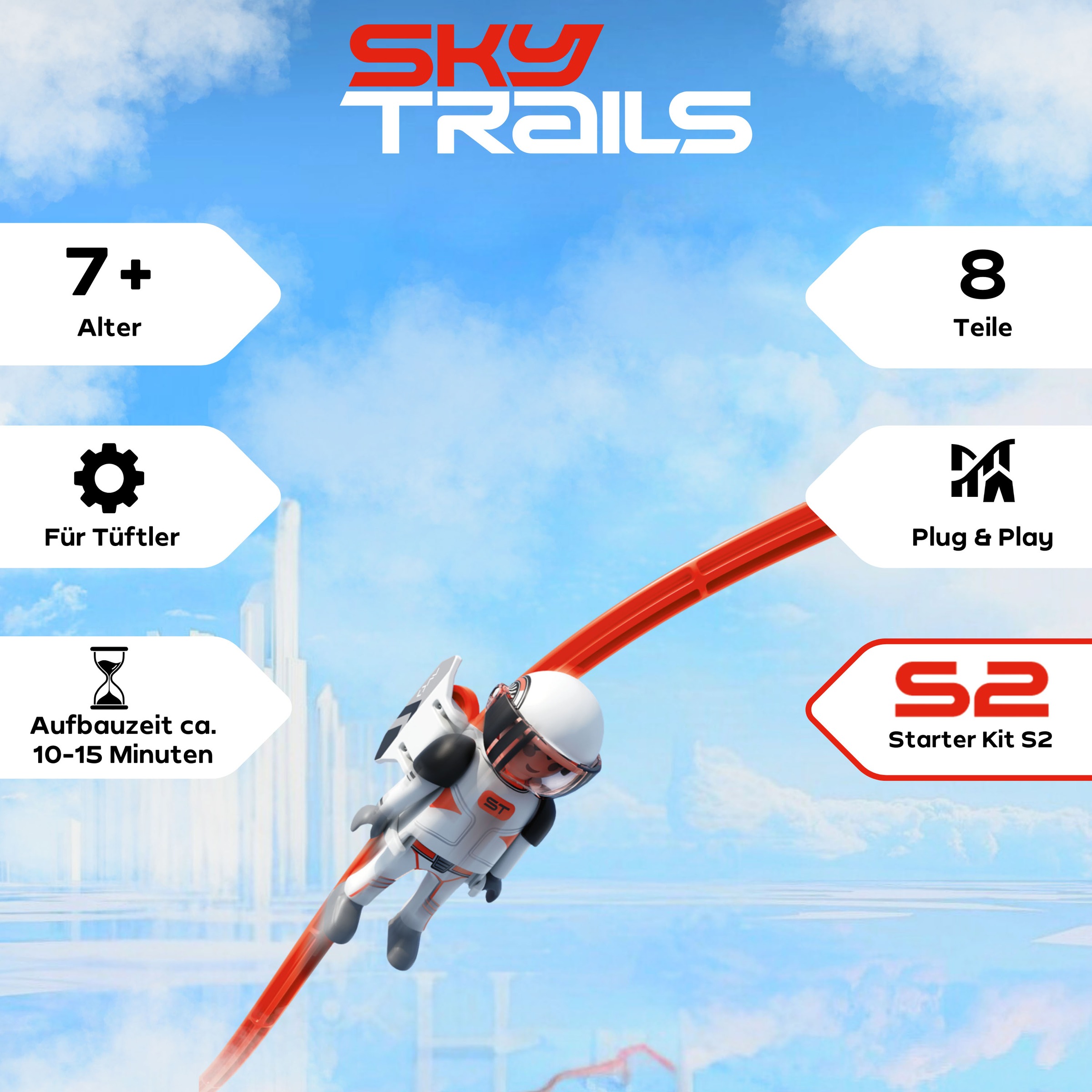 Playmobil® Konstruktions-Spielset »Sky Rider S 2 (71976), Sky Trails«, (8 St.), Made in Europe