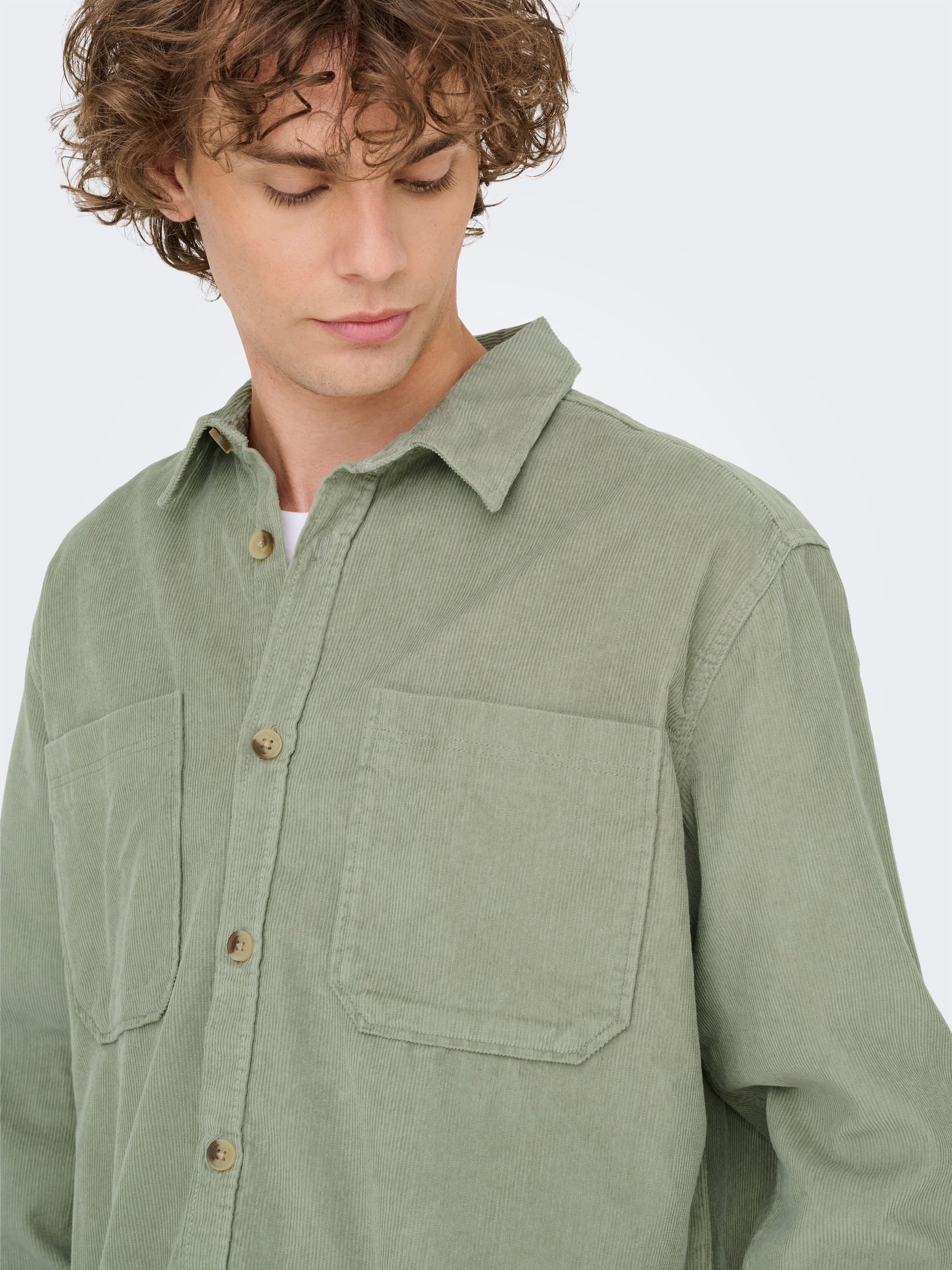 ONLY & SONS Langarmhemd »OS ONSALP RLX 2PKT WASHD COR«