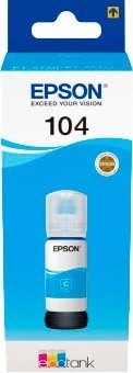 Epson Nachfülltinte »104 EcoTank«, für EPSON, (1 St.), original Nachfülltinte 104 cyan
