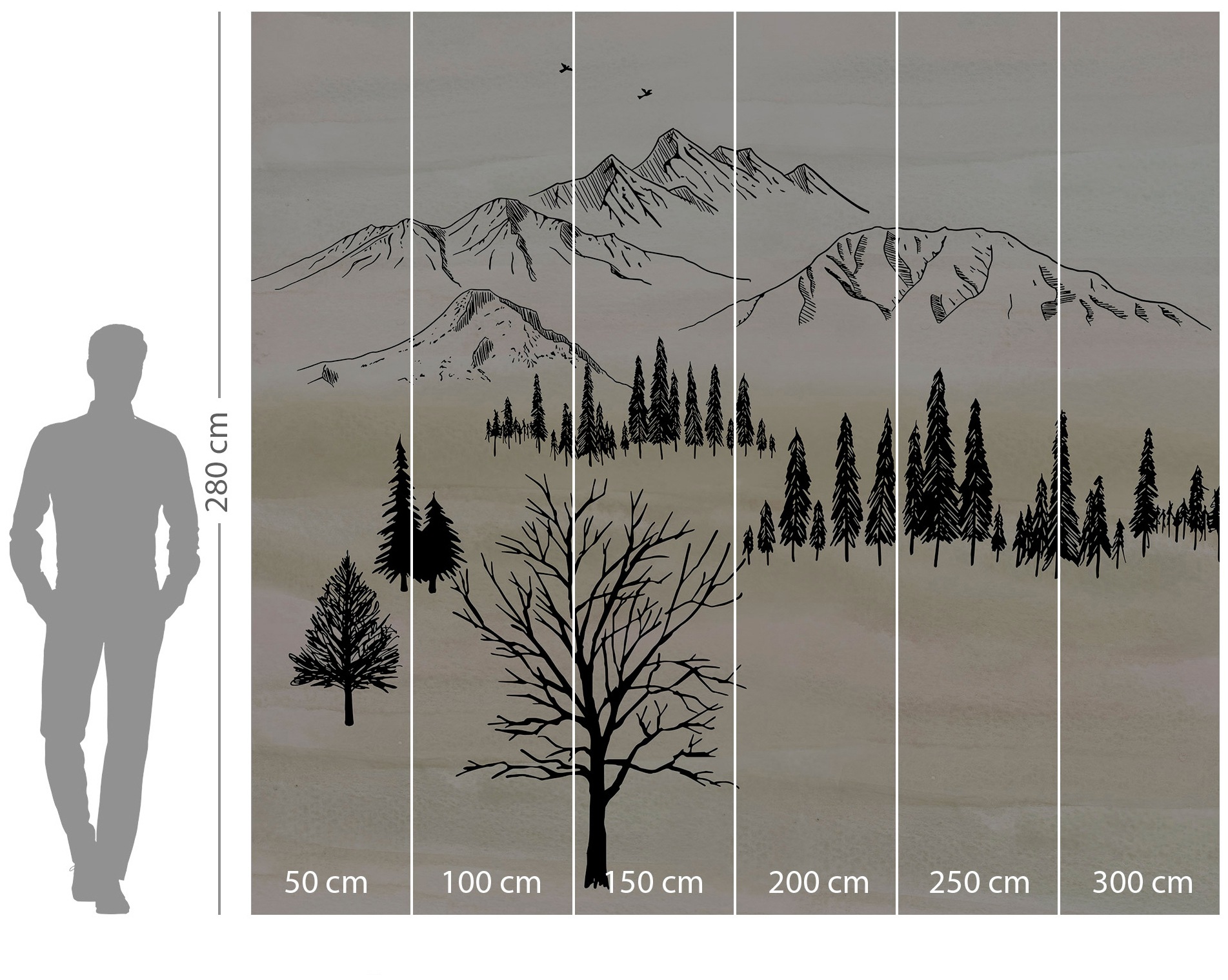 Komar Vliestapete »Digitaldruck Vlies - Backcountry - Größe 300 x 280 cm«, bedruckt, Kinderzimmer