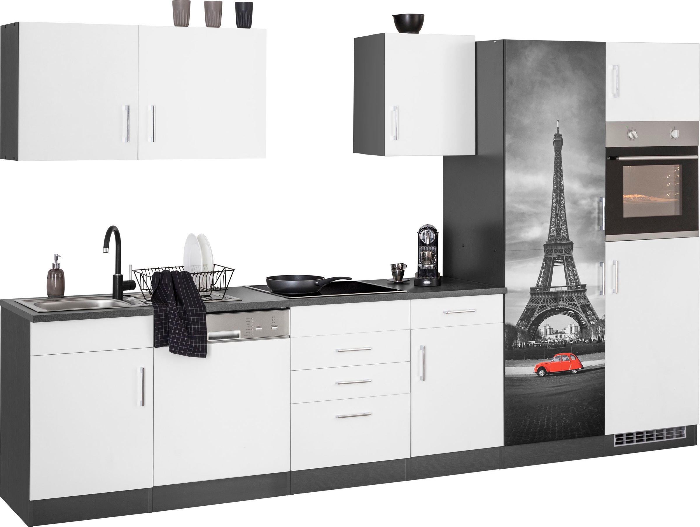 KOCHSTATION Küchenzeile »KS-Paris«, ohne E-Geräte, Breite 340 cm