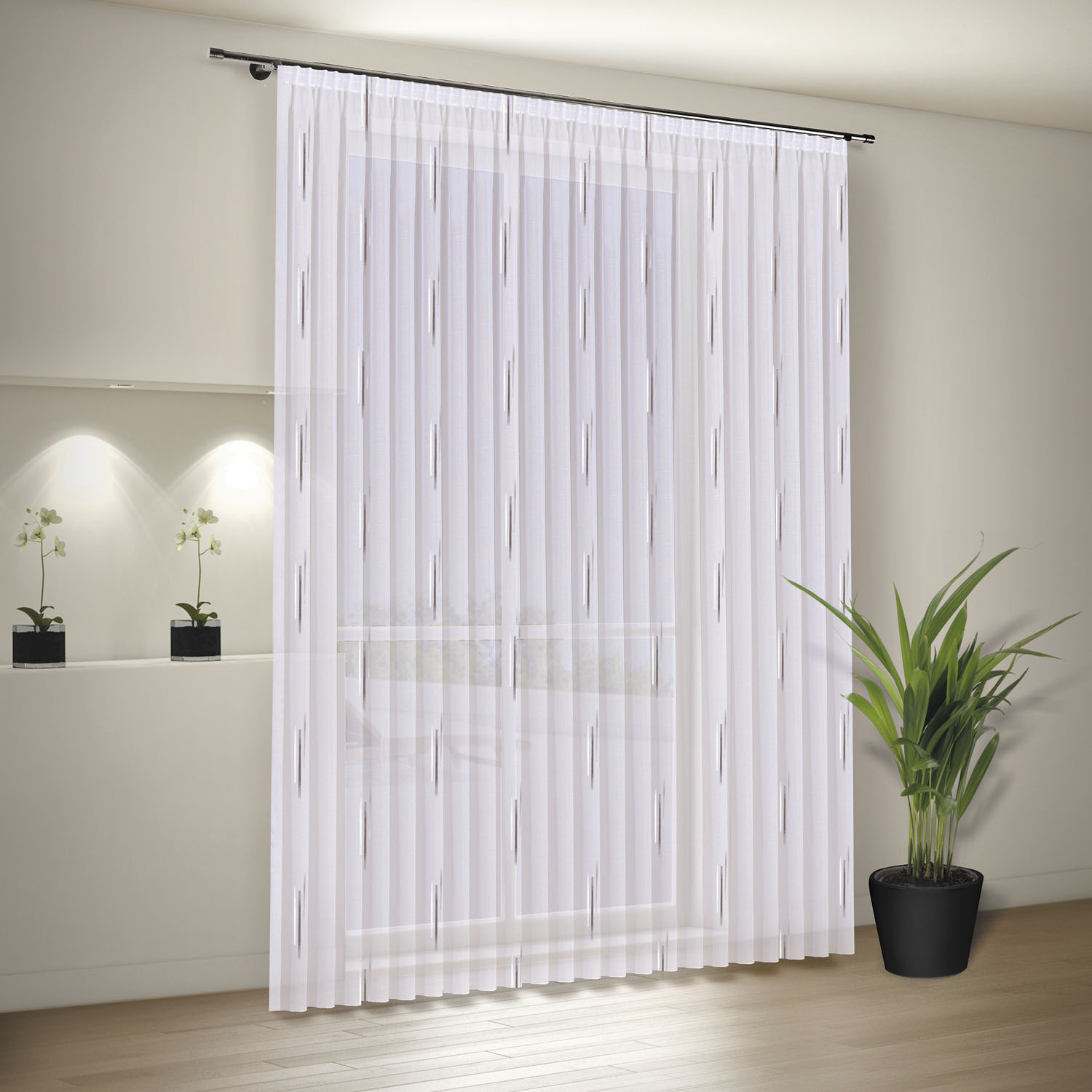 Gardine »Jane«, (1 St.), Fertigstore mit Bleibandabschluß