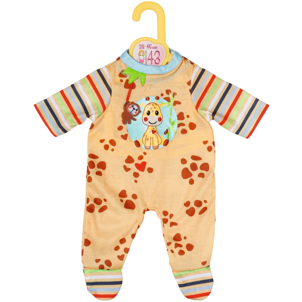 Zapf Creation® Puppenkleidung »Dolly Moda, Strampler mit Giraffe, 43 cm«