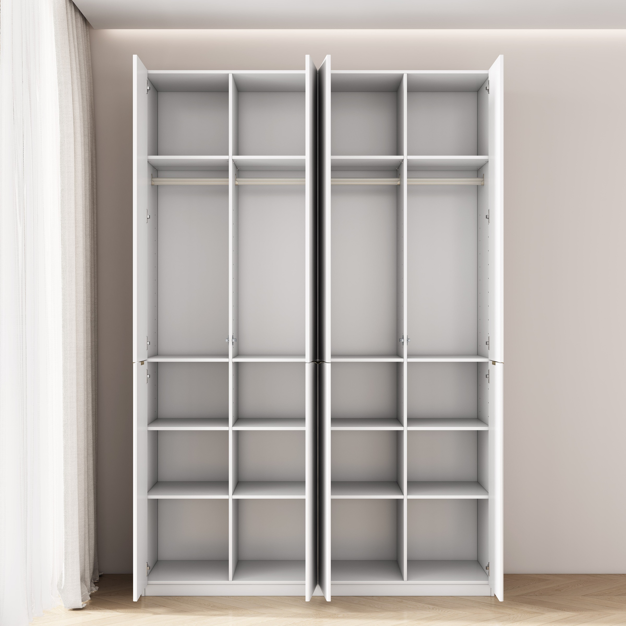 OTTO home Kleiderschrank »Jorella Schlafzimmerschrank Garderobe mit Softclose« eleganter Schlafzimmerschrank Rillendesign Trend Breite 161cm