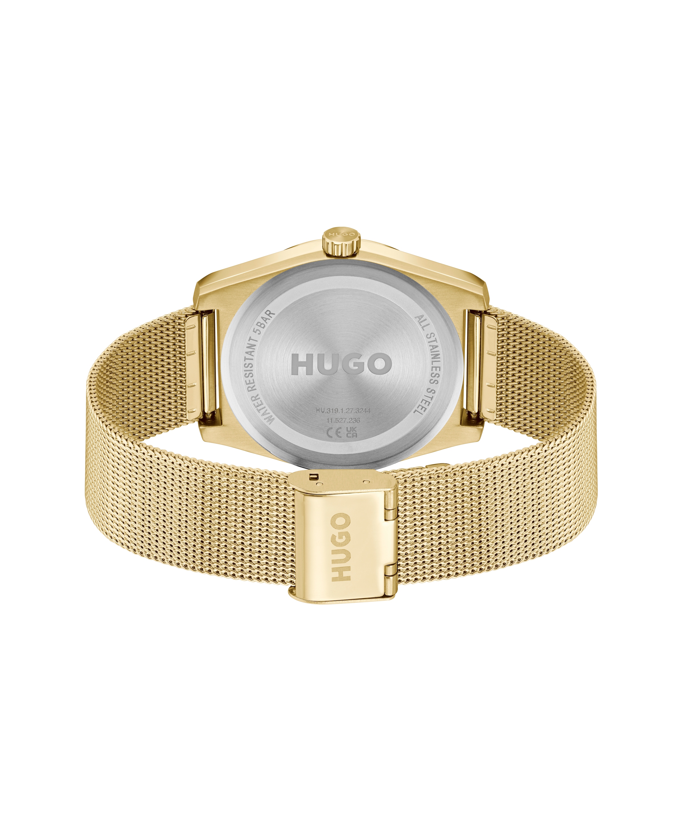 HUGO Quarzuhr »#ARK« Armbanduhr, Herrenuhr, Edelstahlarmband, analog