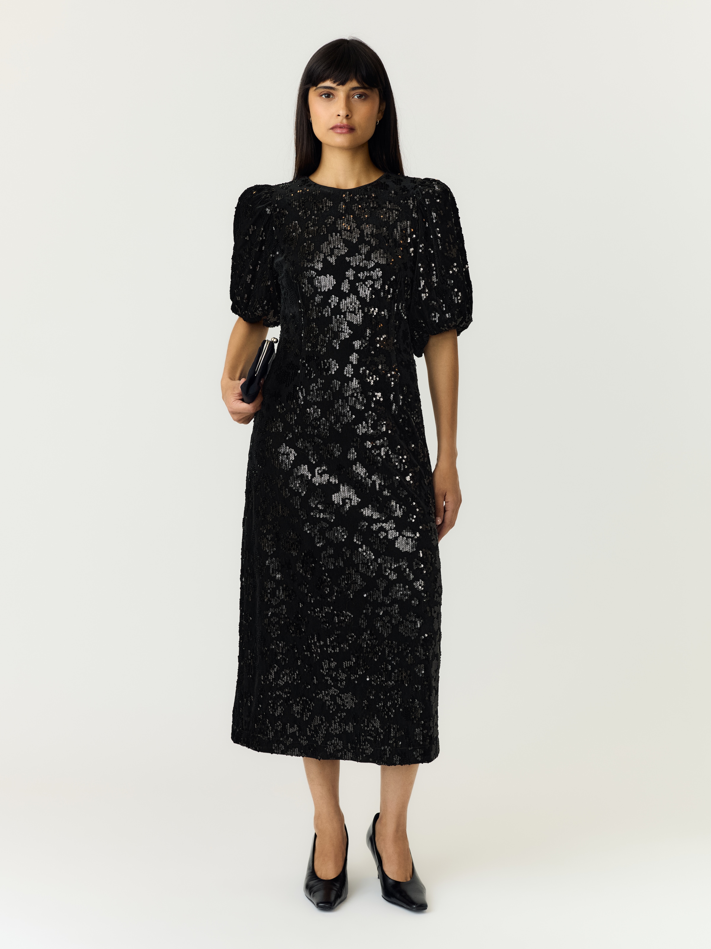 Y.A.S Paillettenkleid »YASSOFIE 2/4 SEQUIN MIDI DRESS NOOS« Materialmix