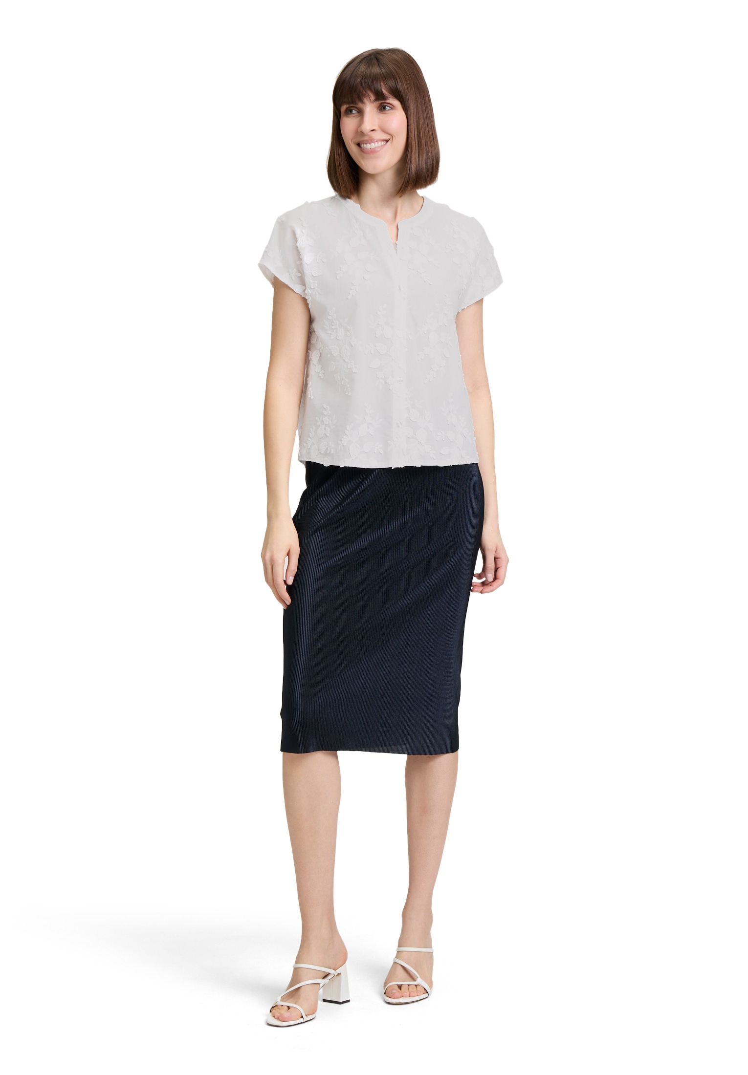 Betty&Co Hemdbluse »Hemdbluse mit Stickerei«