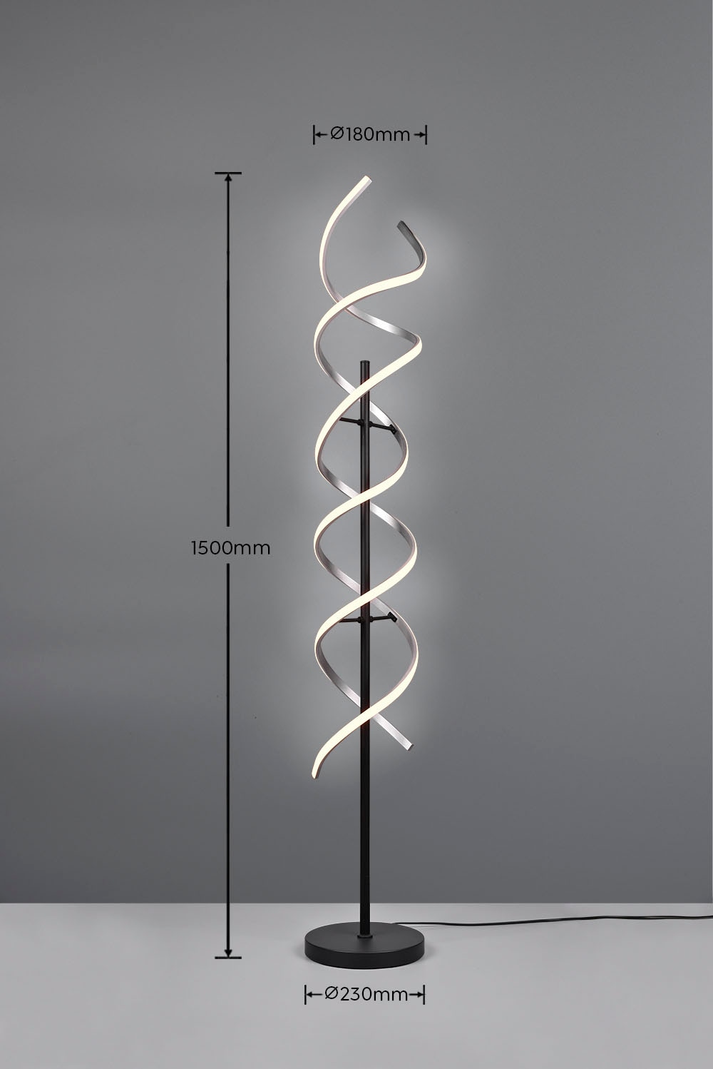 TRIO Leuchten LED Stehlampe »Sequence«, 1 flammig, Leuchtmittel LED-Board | LED fest integriert, Stehleuchte dimmbar, Lichtfarbe einstellbar, Touch-Steuerung, Memory