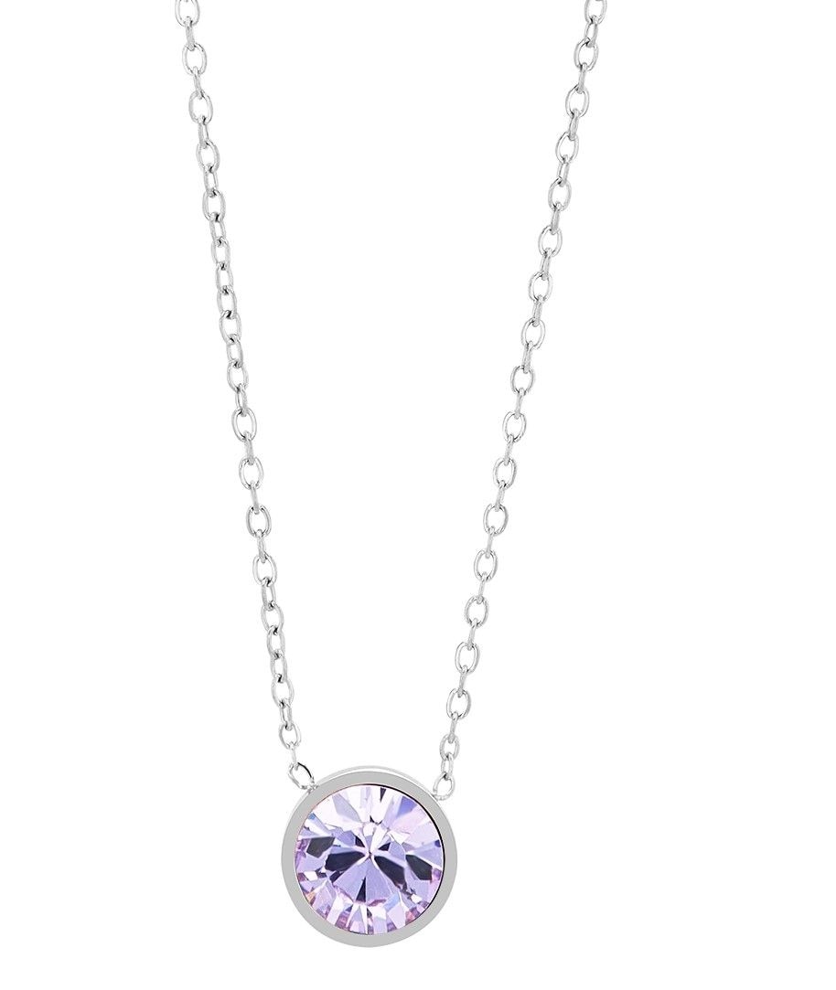Adelia´s Gliederkette »Damen Halskette ¿ Ankerkette aus Edelstahl mit Kristall 43 cm«