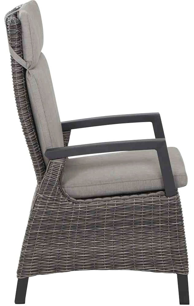 Siena Garden Garten-Essgruppe »Corido«, (7 tlg., 6 Sessel: 72x61x109 cm, Tisch Sincro: 200/260x100x77 cm,inkl. Auflagen), Aluminium, verstellbar, ausziehbar, geeignet für 6 bis 8 Personen