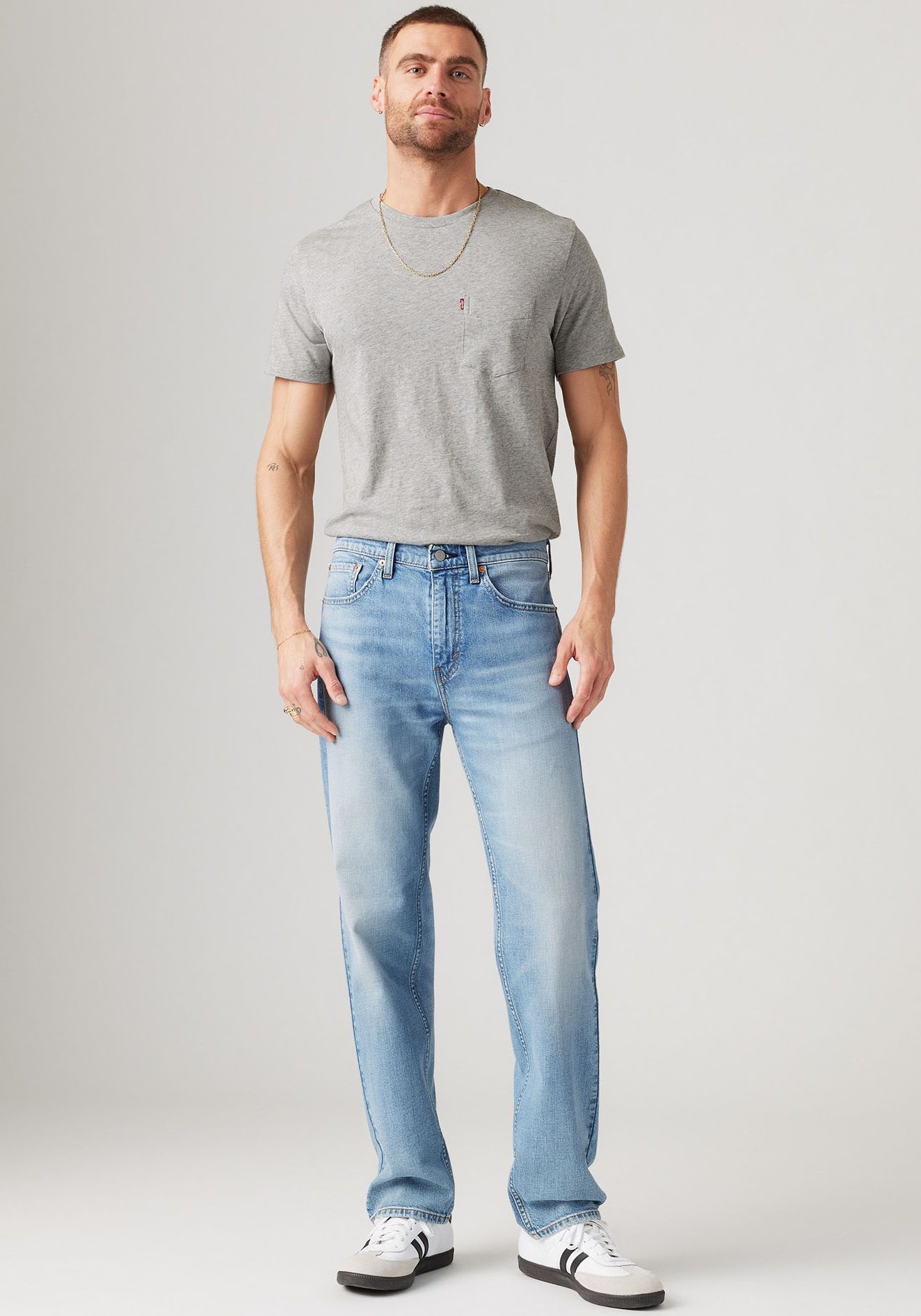 Levi's Herren Straight-Jeans »505« REGULAR in blau, Größe 33