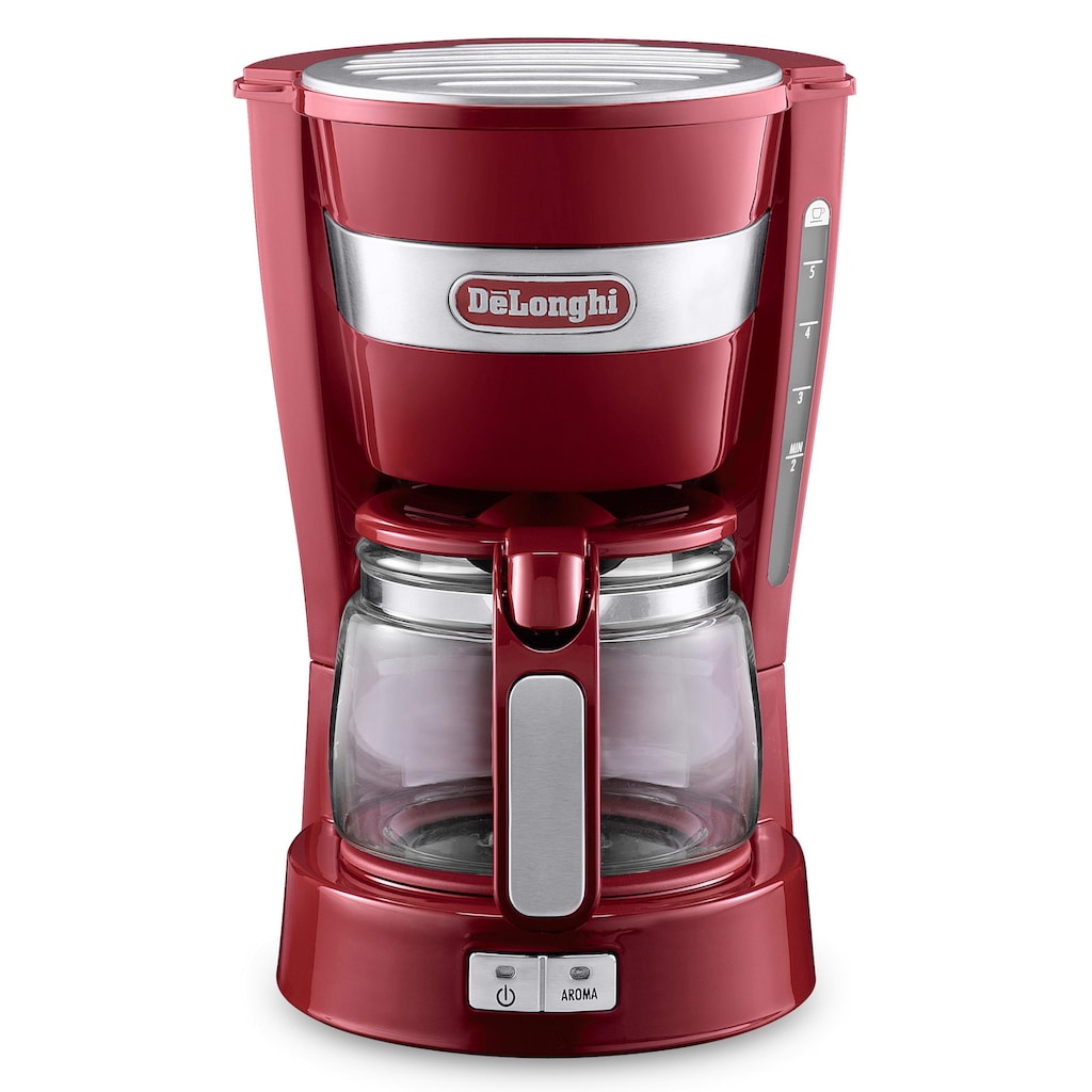 De'Longhi Filterkaffeemaschine »ACTIVE LINE ICM14011.R«, 0,65 l Kaffeekanne, Permanentfilter