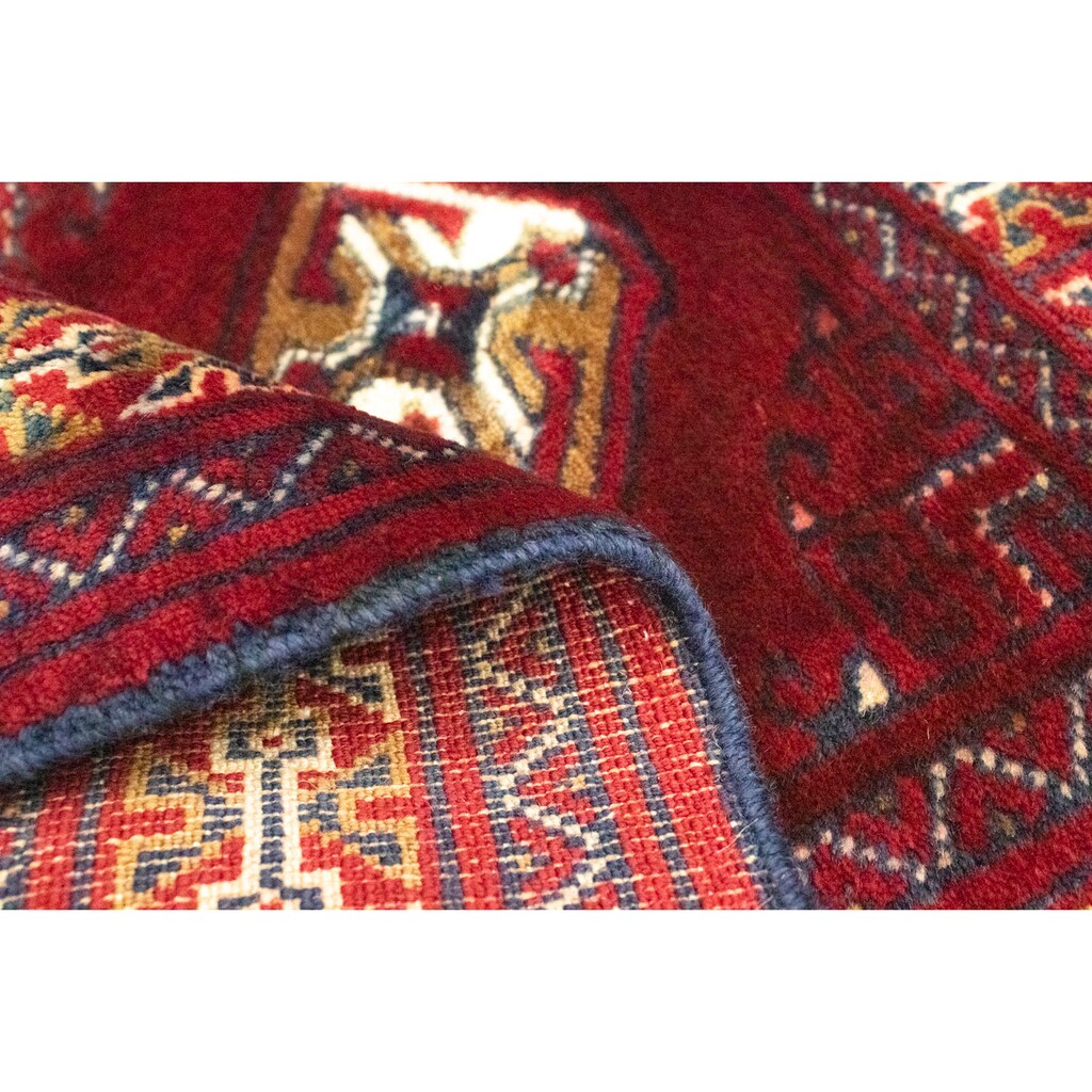morgenland Wollteppich »Turkaman Teppich handgeknüpft braun«, rechteckig