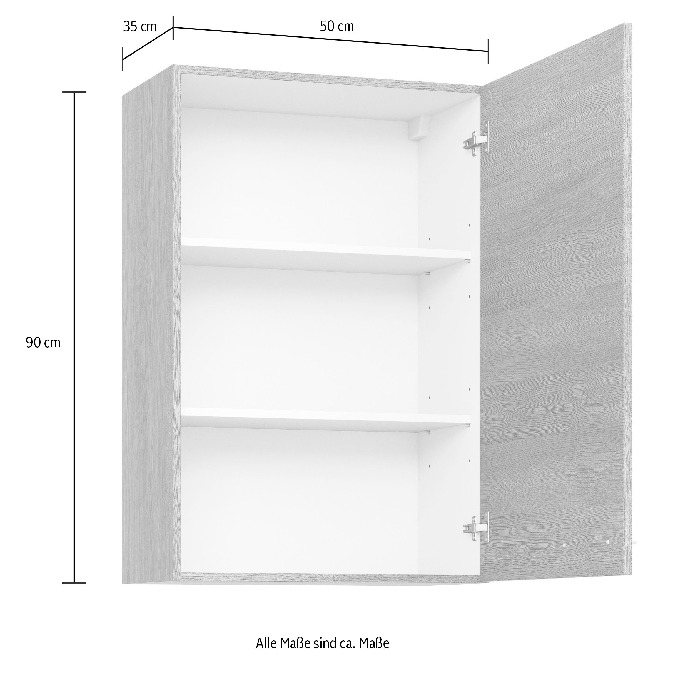 KOCHSTATION Hängeschrank »KS-Trea O50-90«, inklusive zwei Einlegeböden, Breite 50 cm, Höhe 90 cm