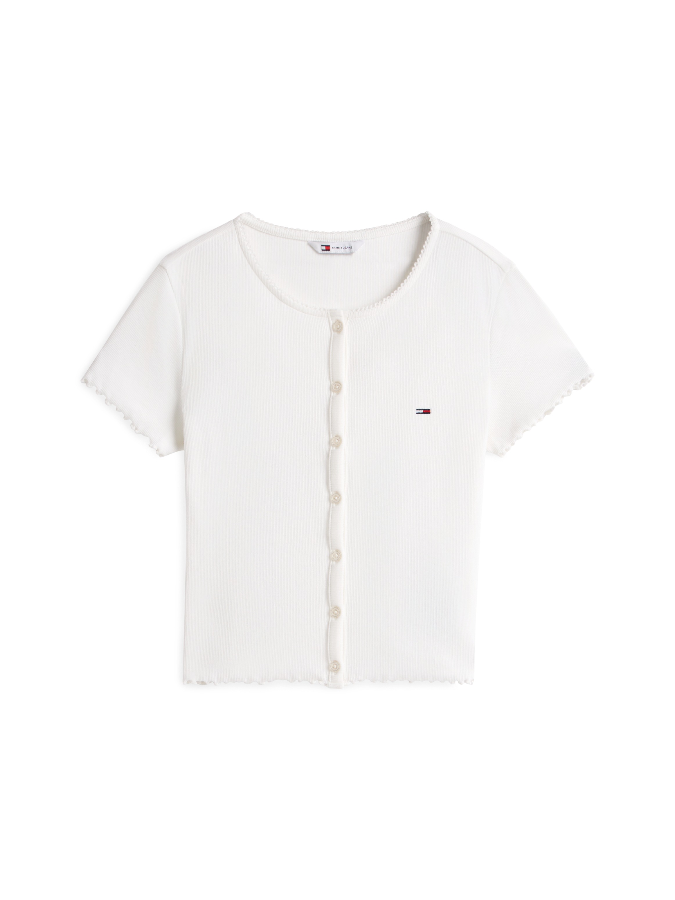 Tommy Jeans Kurzarmshirt »TJW SS RIB TOP IM« mit gerippter Struktur, Slim Fit