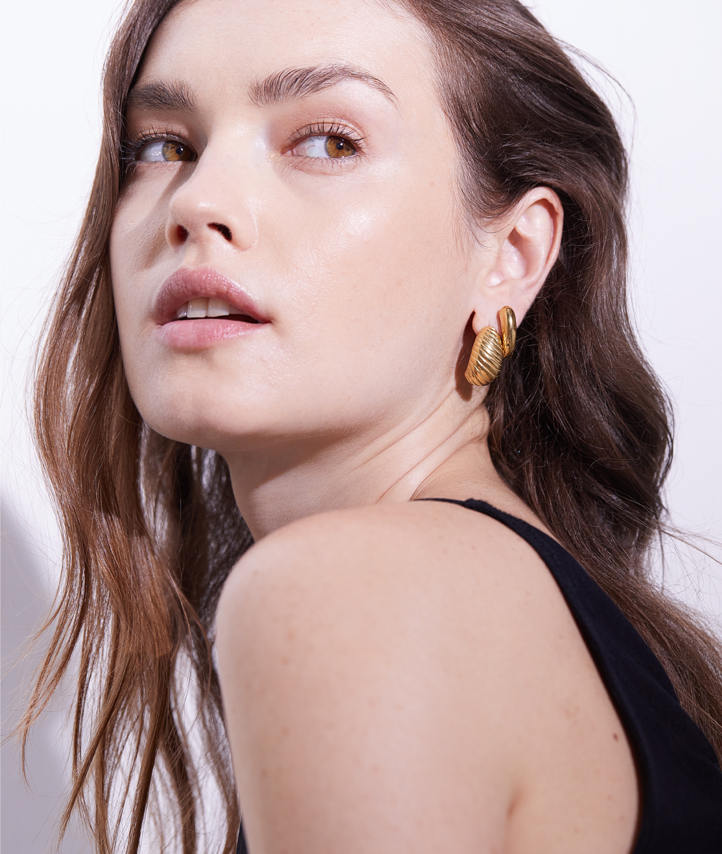 Echtzeit Paar Creolen »Schmuck Geschenk Edelstahl Ohrringe The Modern Basic«