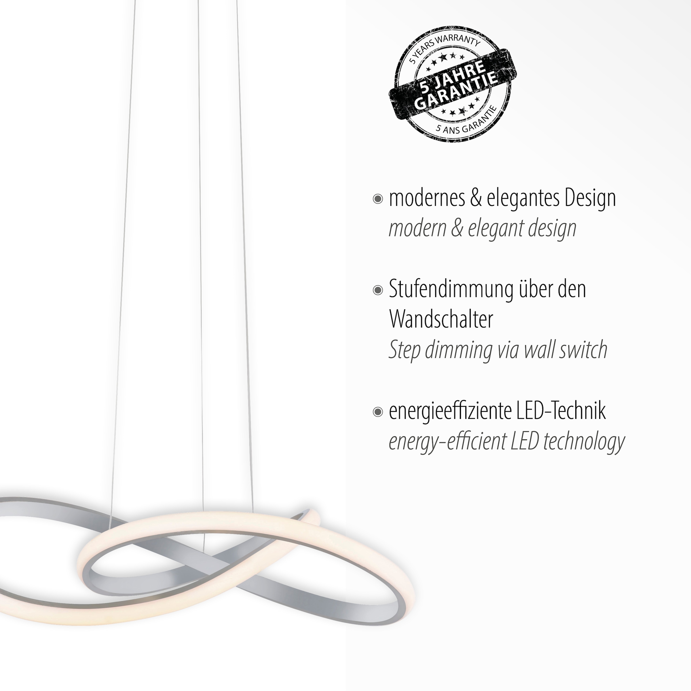 JUST LIGHT Pendelleuchte »MARIA«, 1 flammig, Leuchtmittel LED-Board | LED fest integriert, LED, dimmbar, Switchmo
