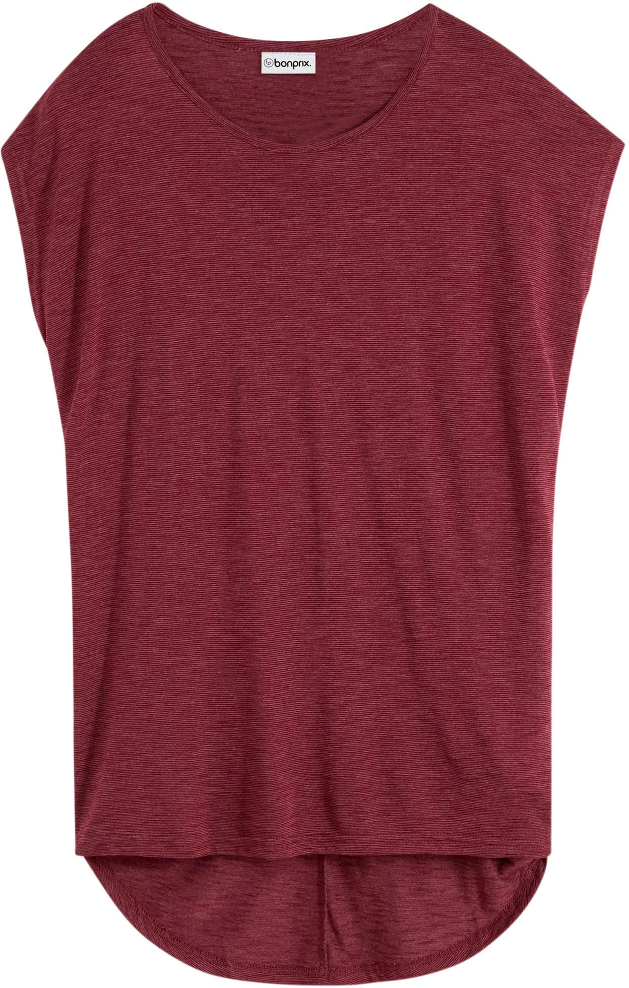 bonprix Longshirt »Longshirt aus Viskose-Mischung« lässige Passform, längeres Rückenteil, abgerundeter Saum