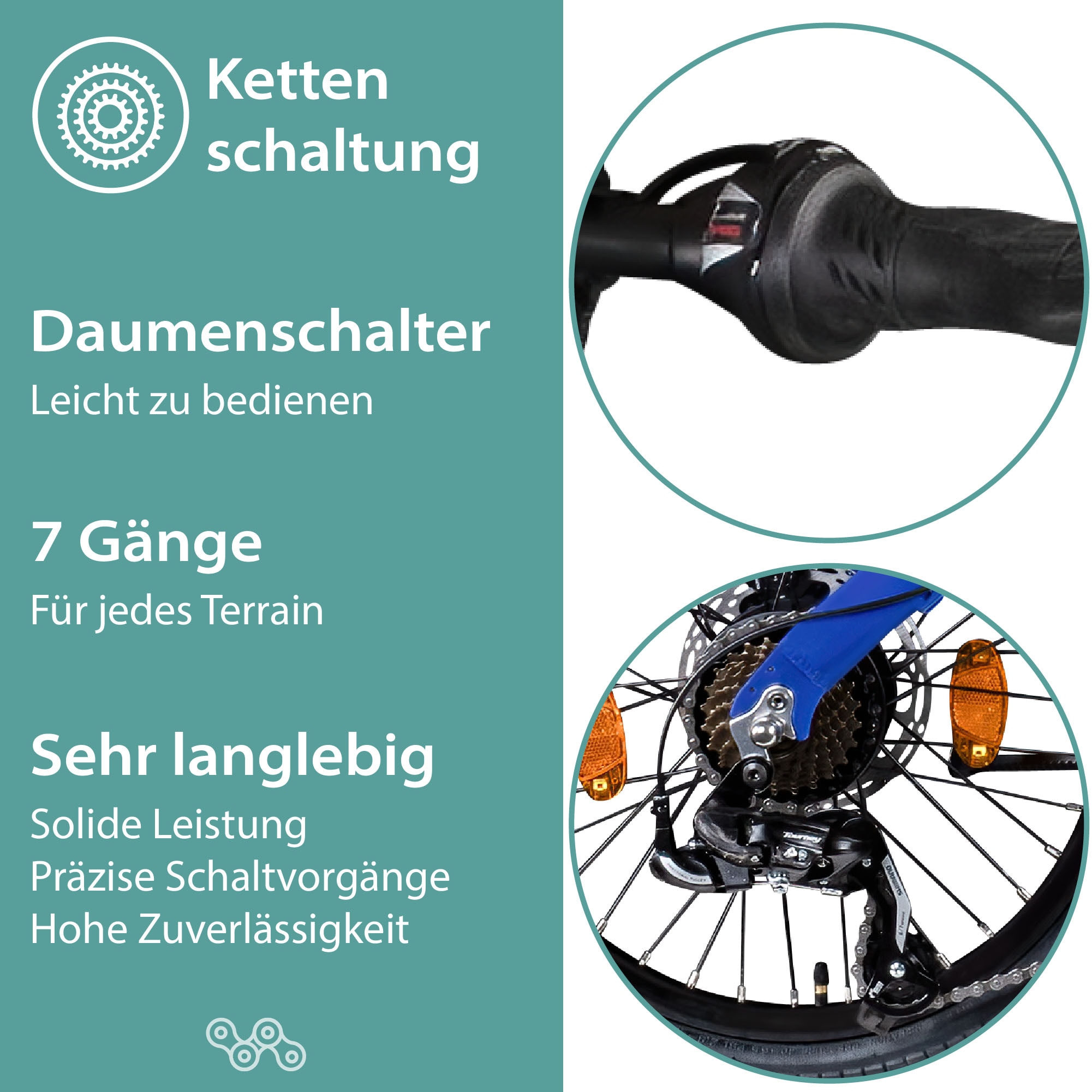 Tretwerk »Akimbo Plus« 7 Gang Shimano Tourney Schaltwerk Kettenschaltung Heckmotor 250 W Pedelec, Elektrofahrrad für Damen und Herren