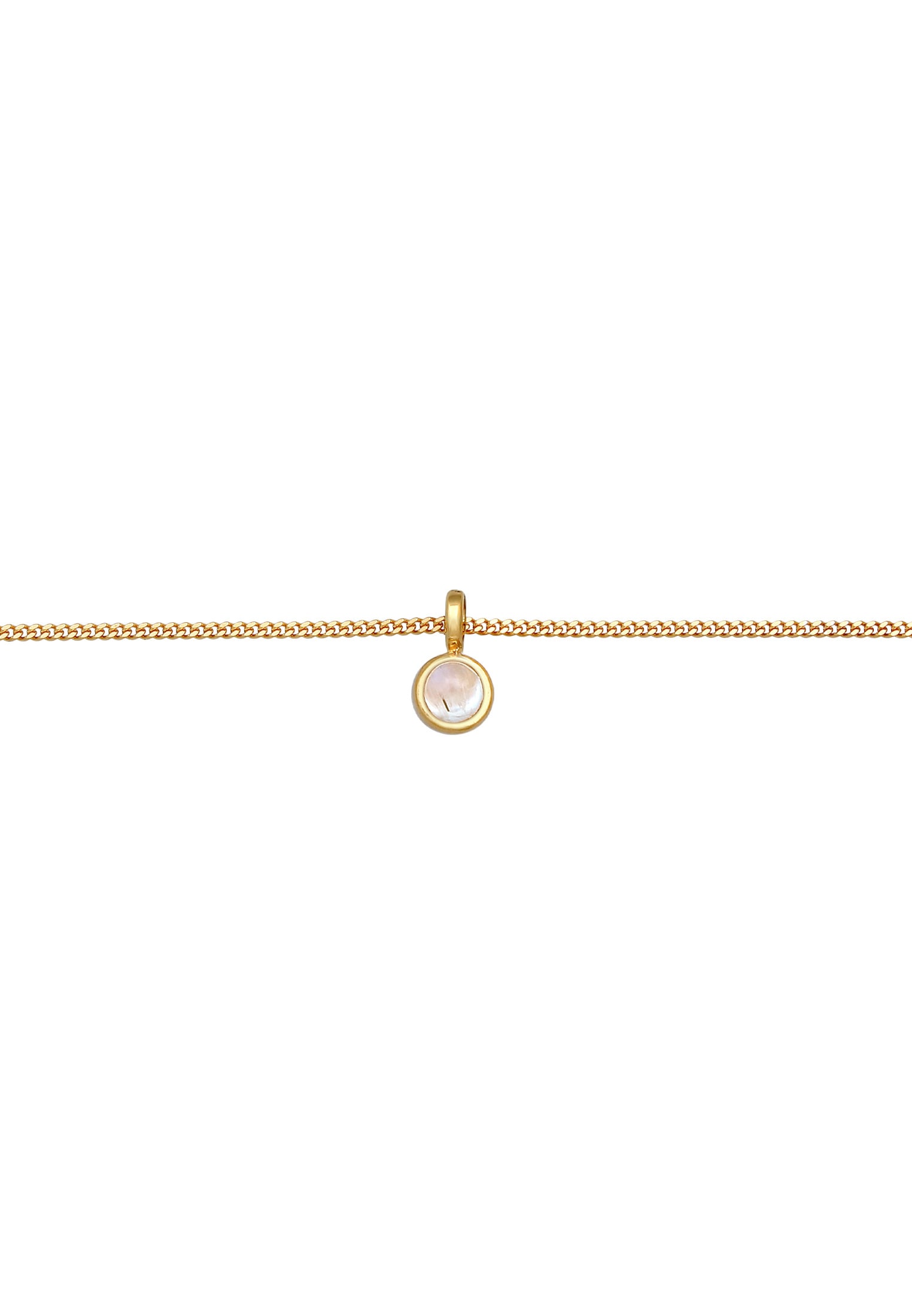Elli Premium Choker »Halskette Choker Mondstein Anhänger 585 Gelbgold«