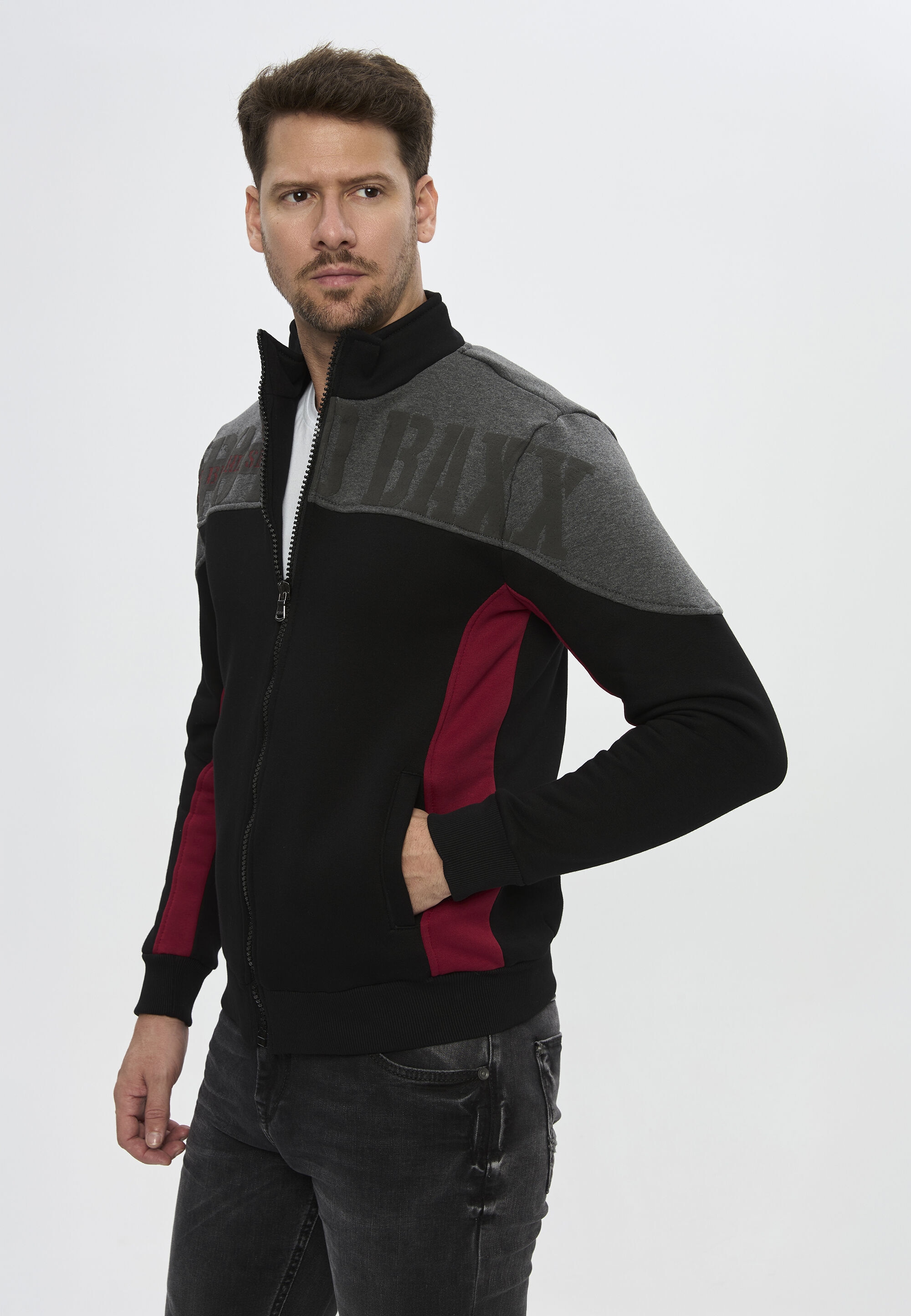 Cipo & Baxx Sweatjacke »Cipo & Baxx Sweatjacke« mit Stehkragen