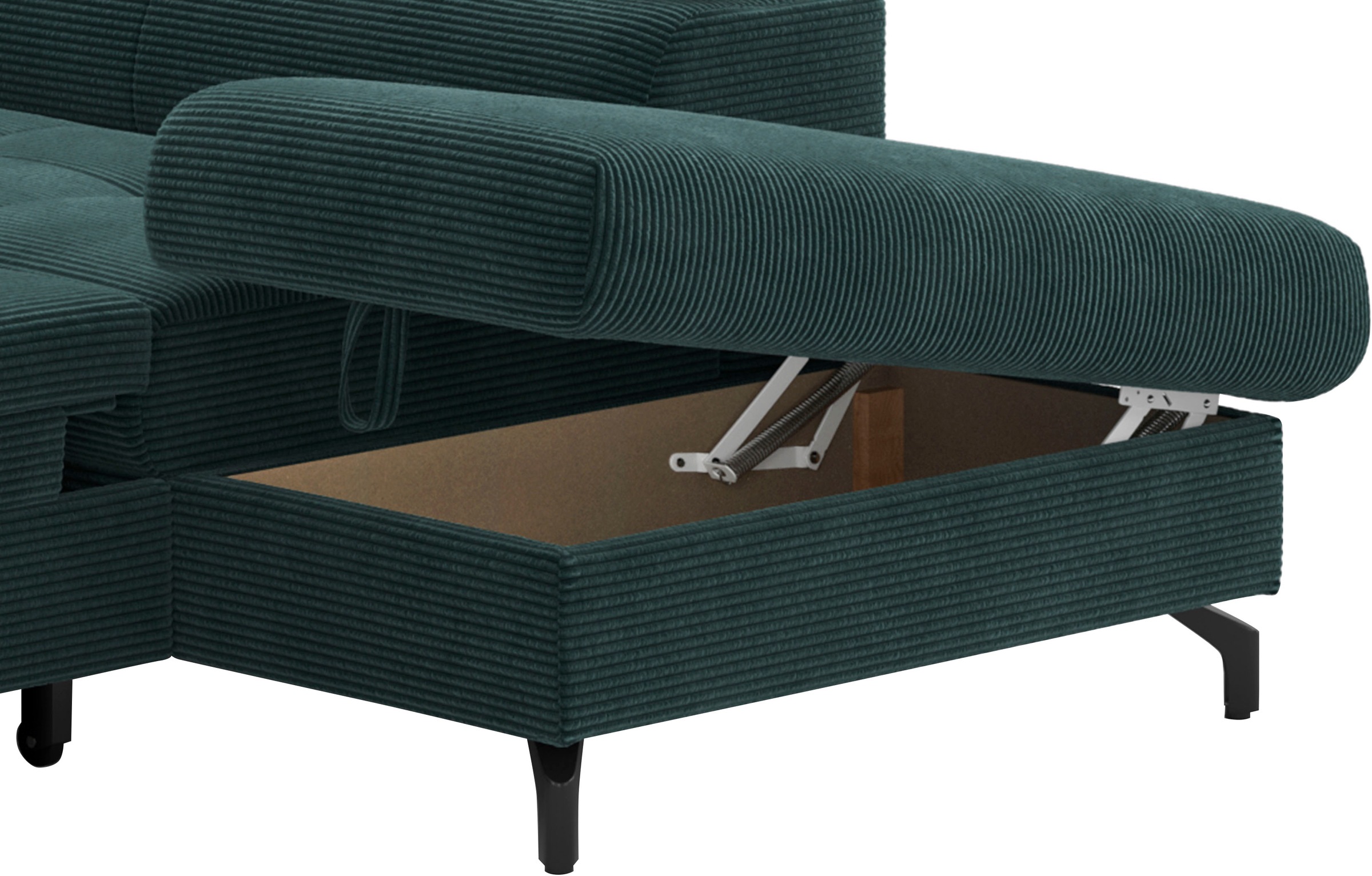 COTTA Ecksofa »Aura L-Form«, mit Schlaffunktion, Bettkasten und Kopfteilverstellung