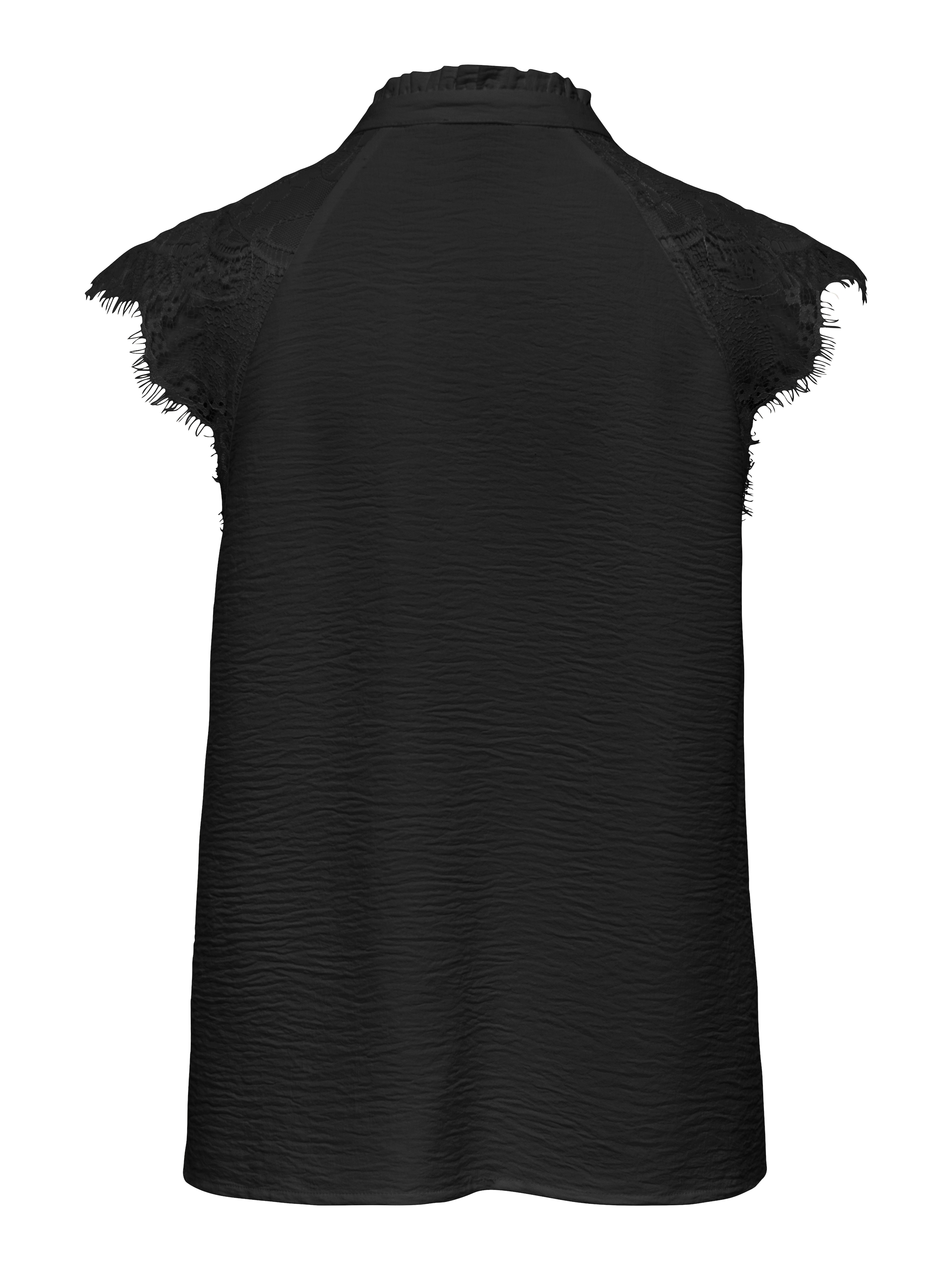 ONLY Shirttop »ONLPLOY METTE SL LACE V-NECK TOP WVN« Kunstfaser, regular fit, V-Ausschnitt