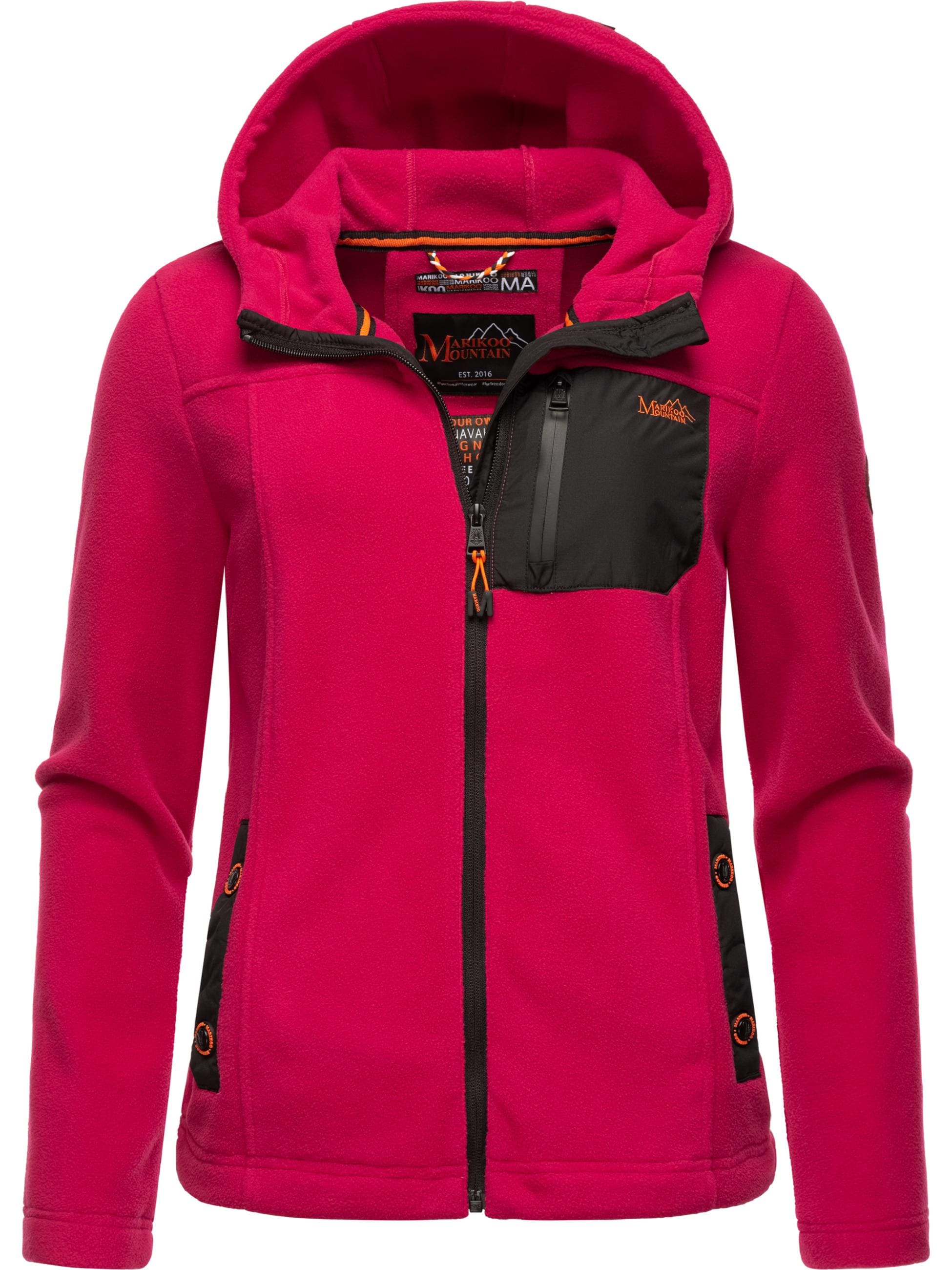 Sweatjacke »Fleecejacke Mount Iwaki«, Sportliche Damen Fleece-Outdoorjacke mit Kapuze