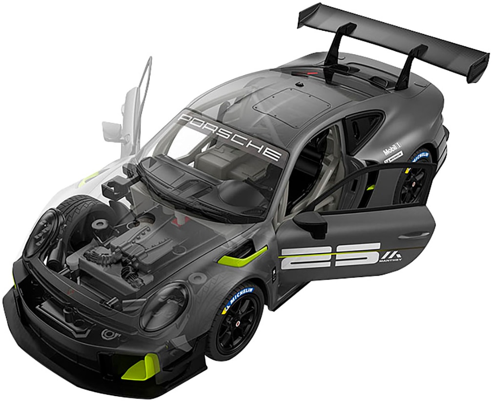 Jamara Modellbausatz »RC-Auto Porsche 911 GT2 RS Clubsport 25 1:18 grau 2,4 GHz«, 1:18