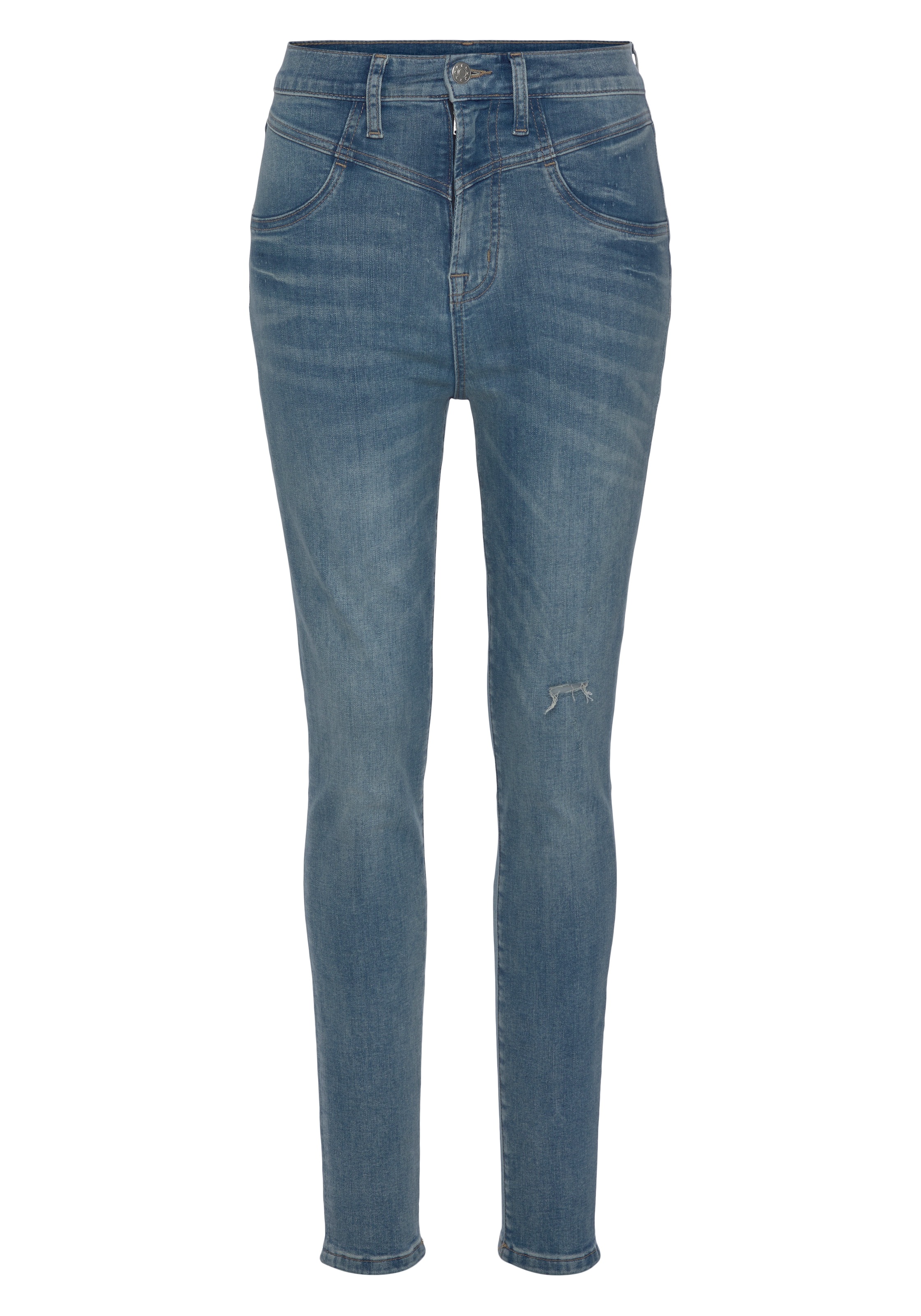 LASCANA High-waist-Jeans, mit modischem Bund