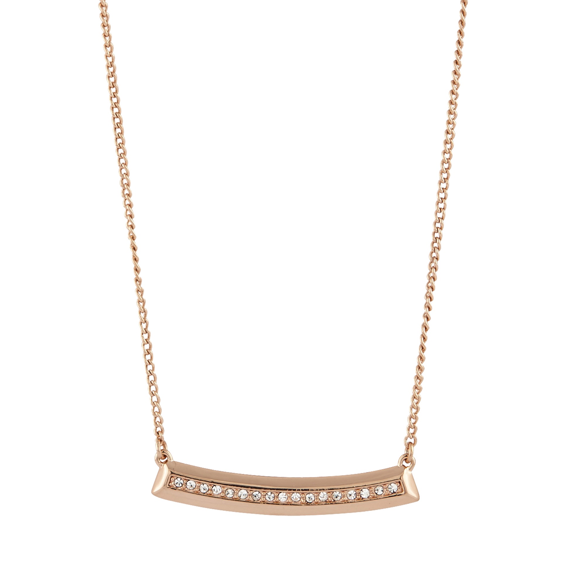 Buckley London Panzerkette »Messing rotvergoldet mit Kristallen«, Collier