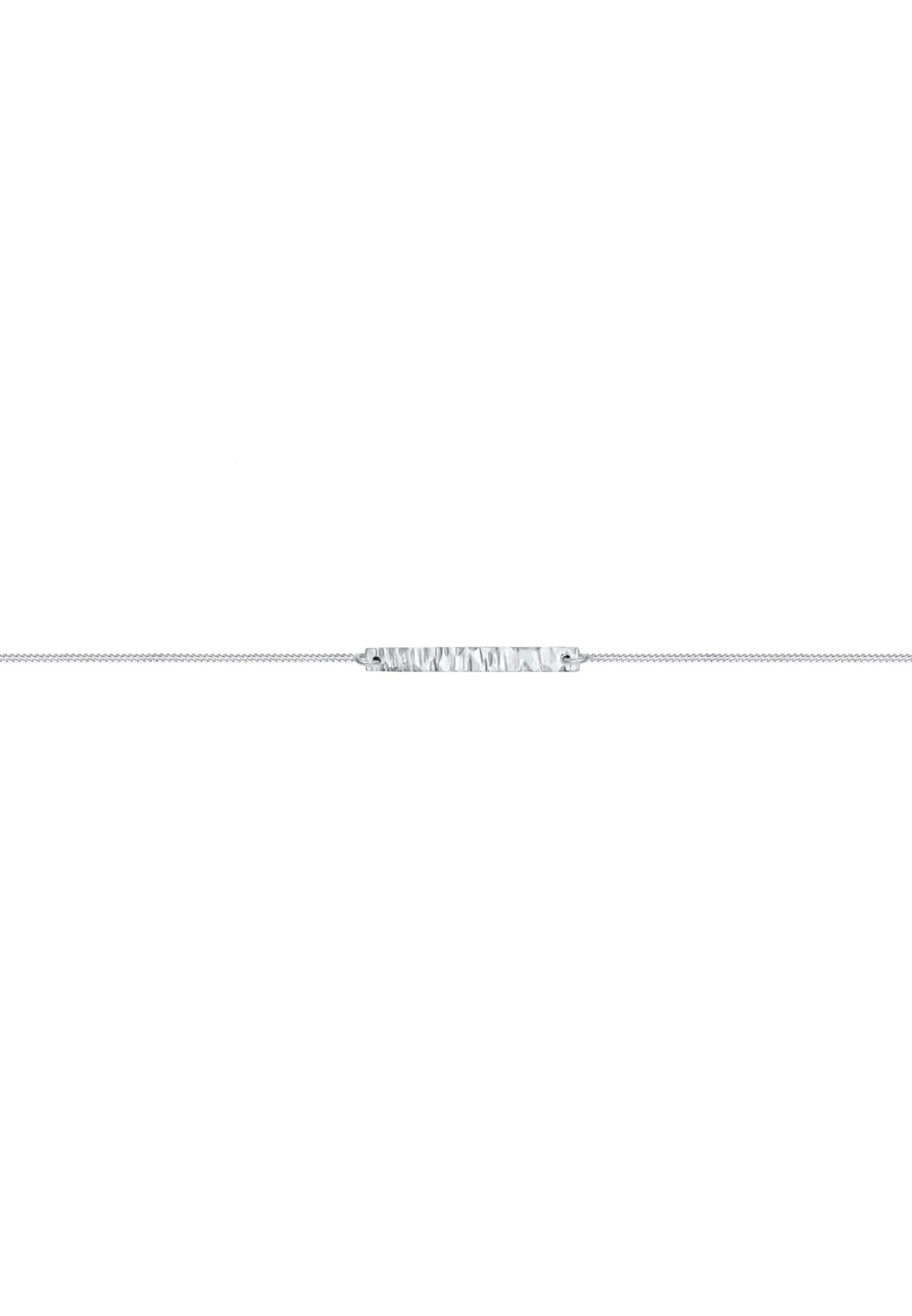 Elli Choker »Halskette Choker Platte Gehämmert 925er Silber«