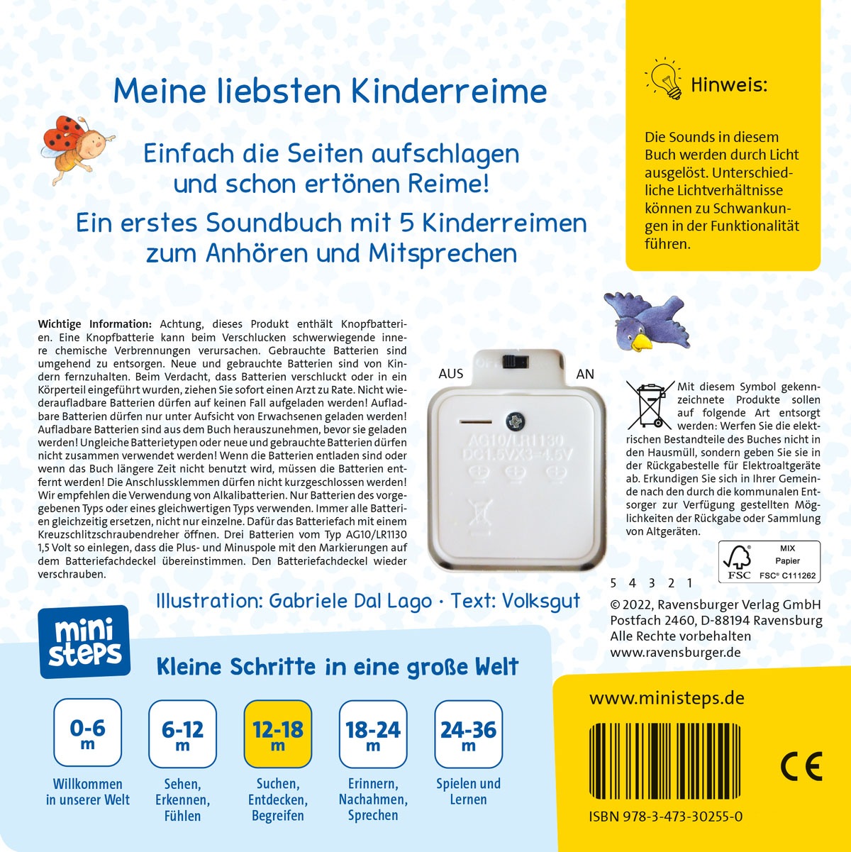 Ravensburger Buch »ministeps®, Ri-ra-rutsch! Erste Kinderreime zum Anhören«