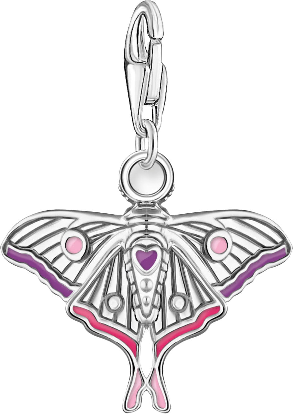 THOMAS SABO Charm-Einhänger »Charm Nachtfalter bunt, 2209-565-7, 2209-691-7«, mit Zirkonia (synth.)