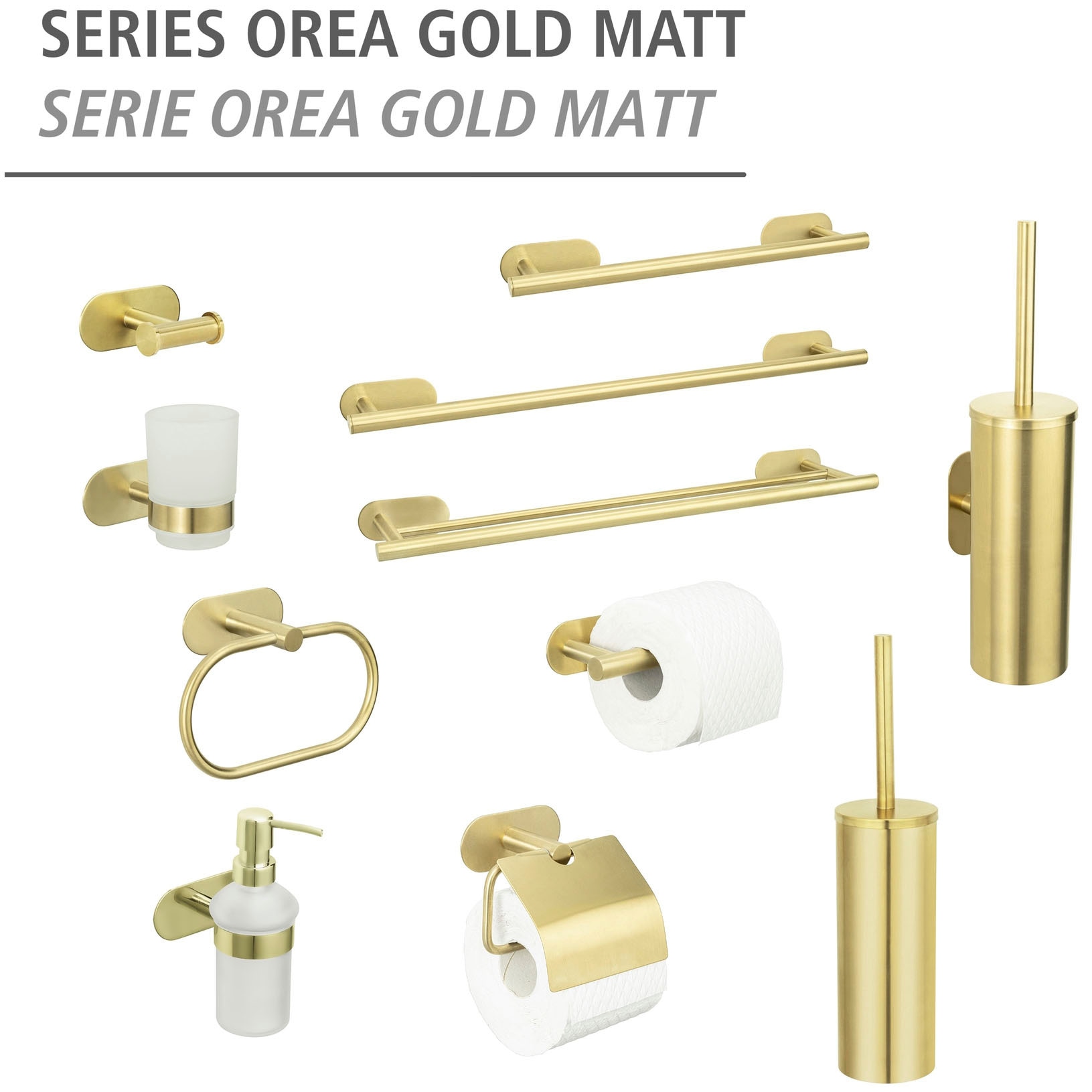 WENKO WC-Garnitur »Turbo-Loc® Orea geschlossen«, aus Edelstahl, Befestigen ohne Bohren