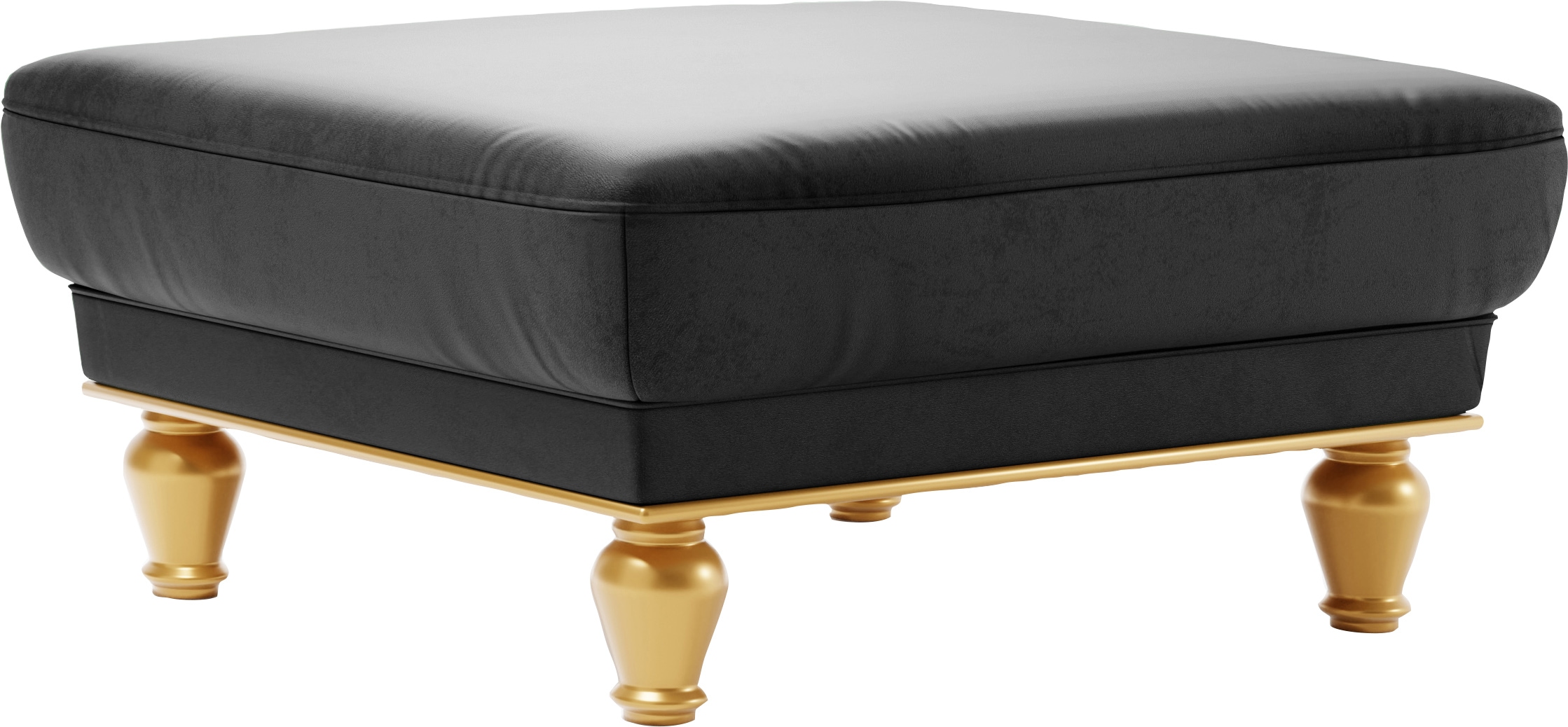 sit&more Polsterhocker »Orient 5« goldfarbene Füße