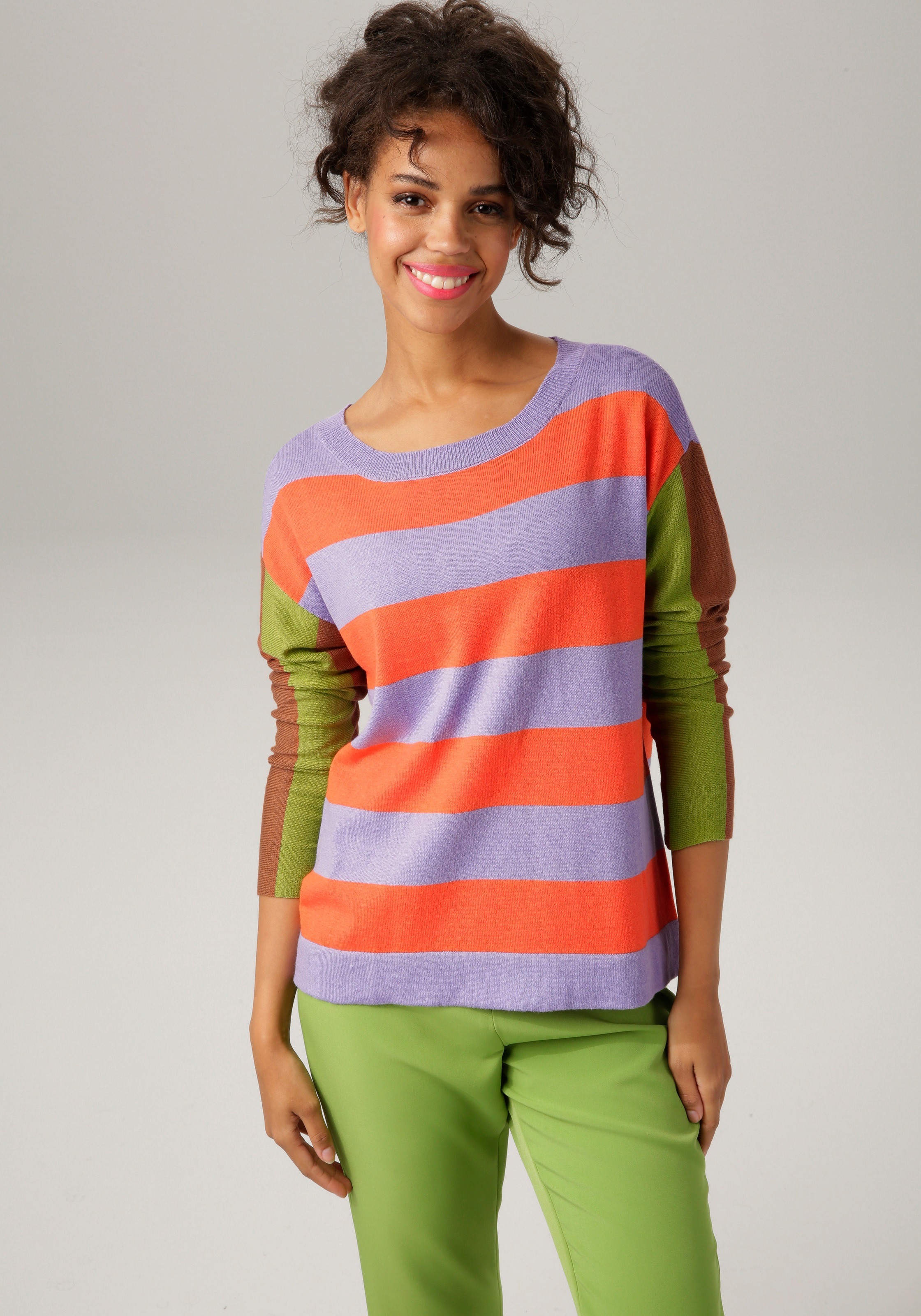 Aniston CASUAL Strickpullover, im ausgefallenem Streifen-Dessin - NEUE KOLLEKTION kaufen