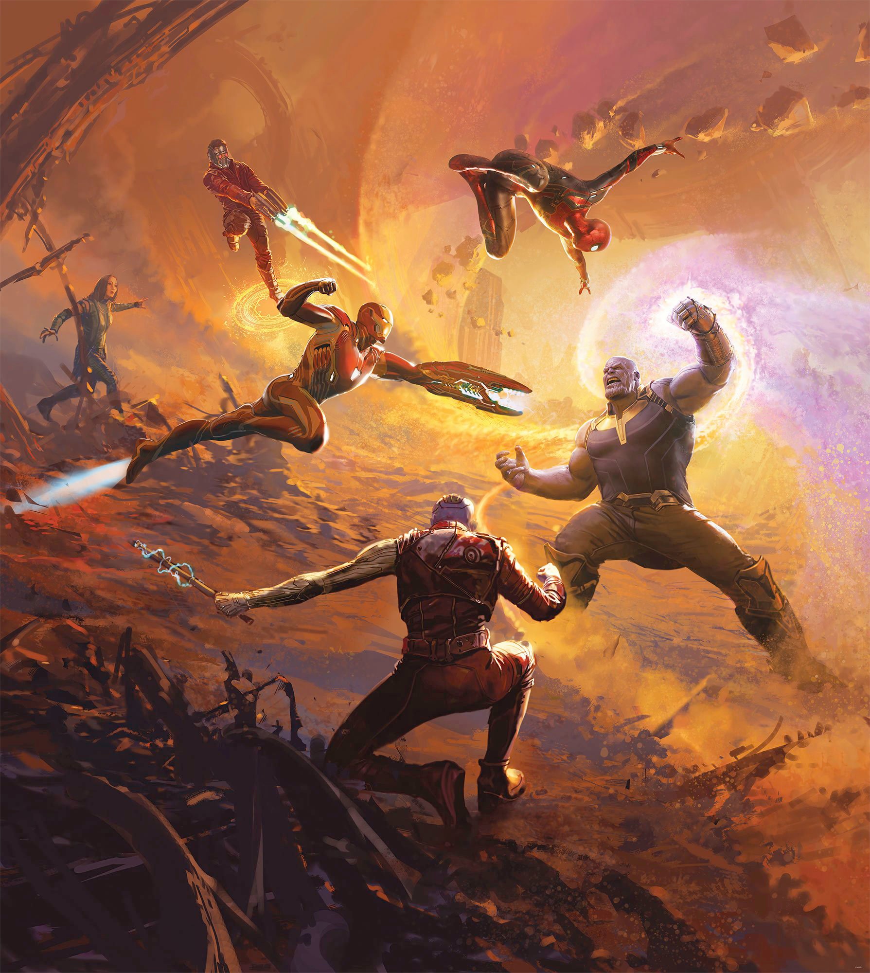 Vliestapete »Avengers Epic Battle Titan«, 250x280 cm (Breite x Höhe)