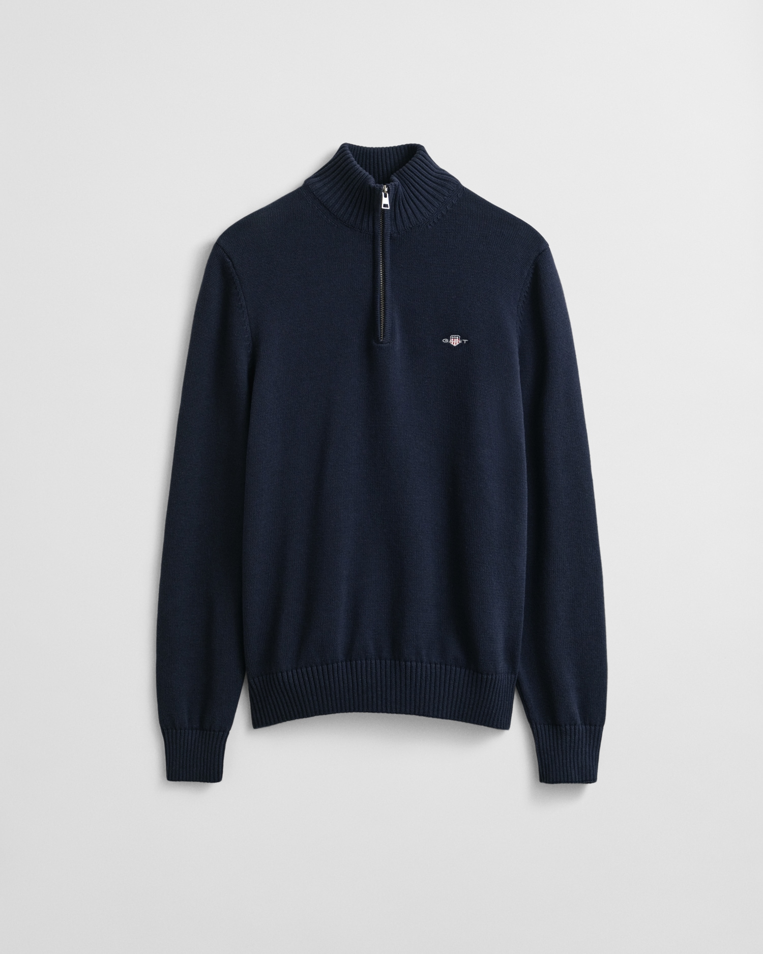 Gant Troyer »CASUAL COTTON HALF ZIP«, mit grafischer Logostickerei auf der Brust