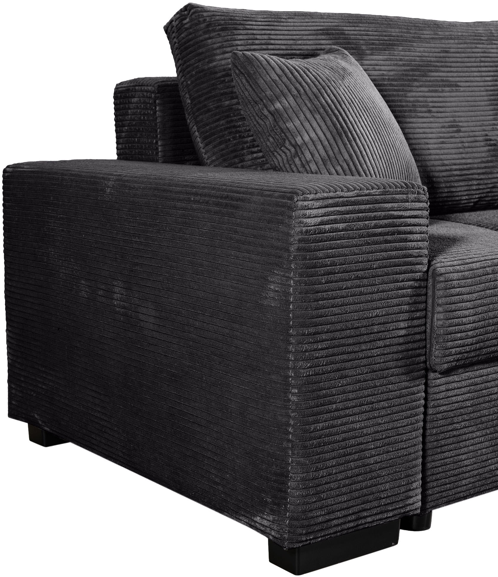 COLLECTION AB Schlafsofa »Kreta, B: 248 cm, Liegefl. 137x195 cm« Bettfunktion, Bettkasten & 2 Zierkissen, optional mit Topper