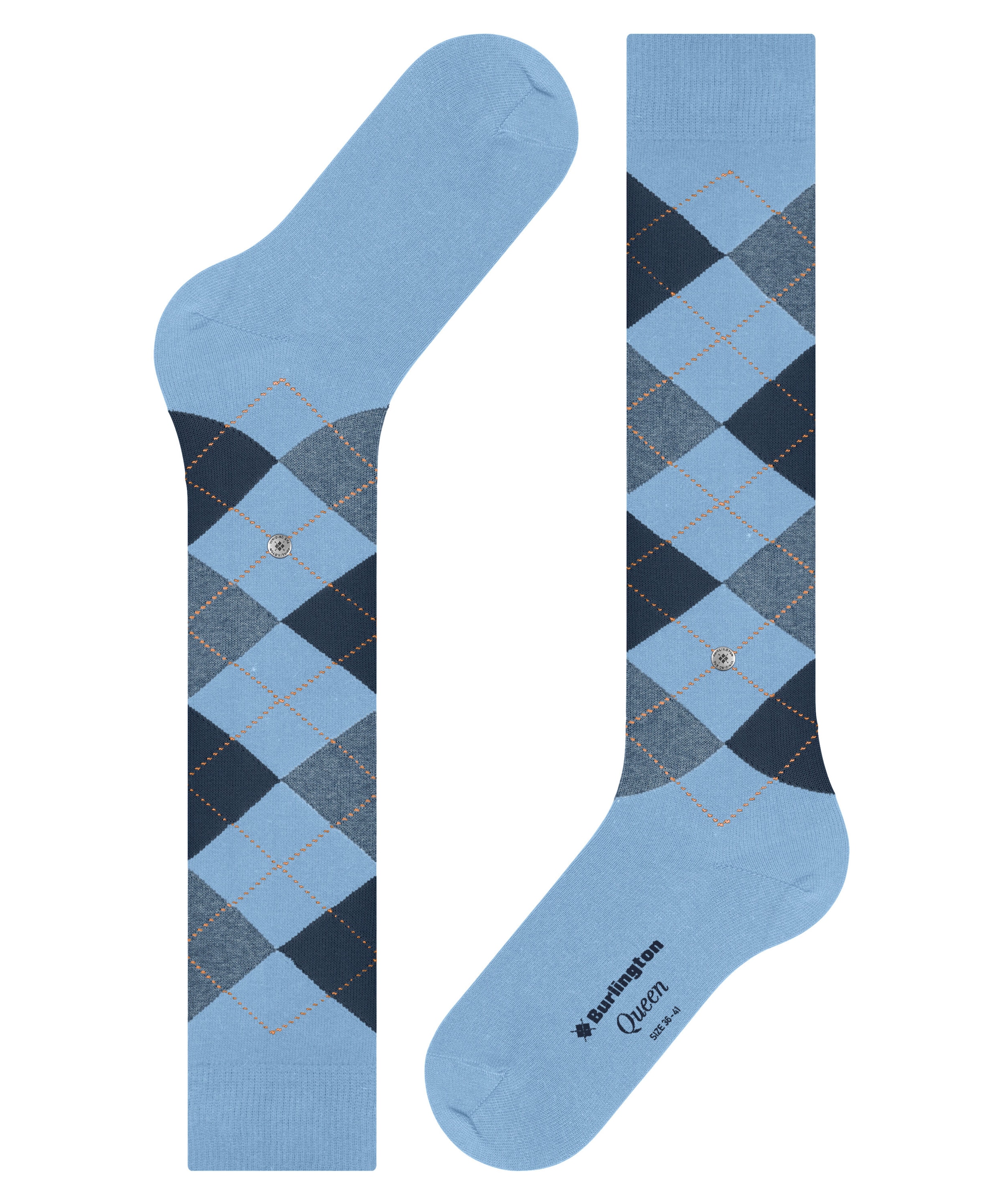 Burlington Kniestrümpfe »Queen« Einheitsgröße 36-41, Argyle-Muster, gekämmte Baumwolle