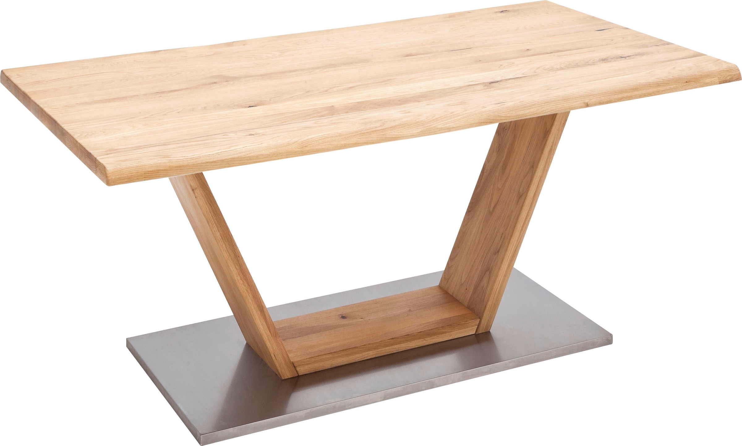 MCA furniture Esstisch Massivholz Tischplatte »Greta«, Baumkante, Esstisch oder mit gerader online Kante kaufen