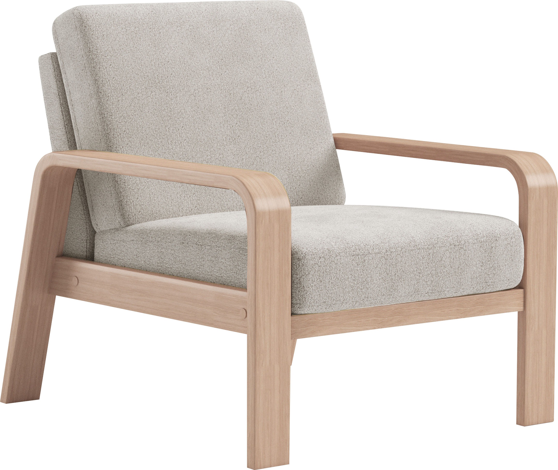 sit&more Sessel »Kolding«, Armlehnen aus Buchenholz in natur, verschiedene Bezüge und Farben