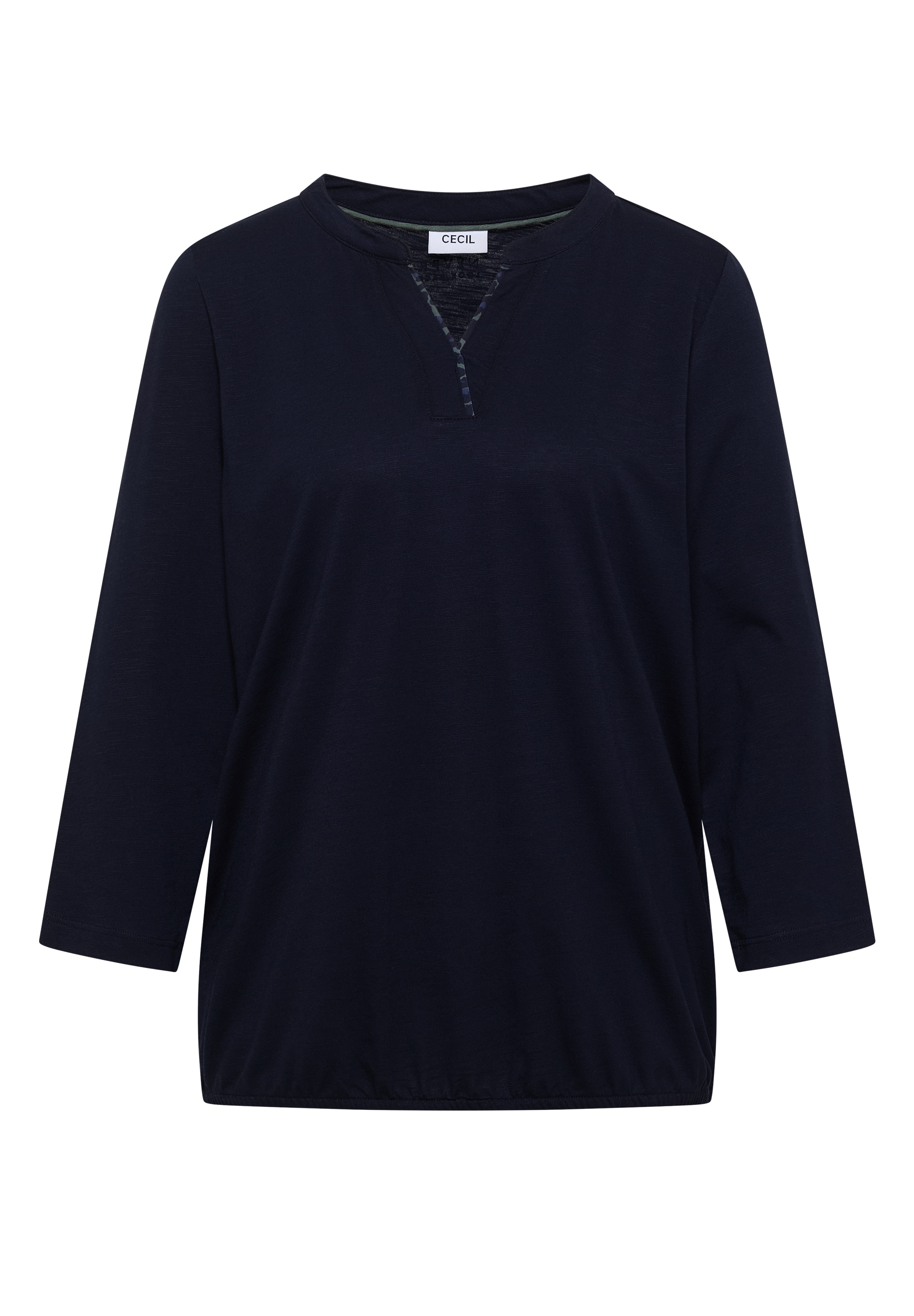 Cecil 3/4-Arm-Shirt mit Splitneck