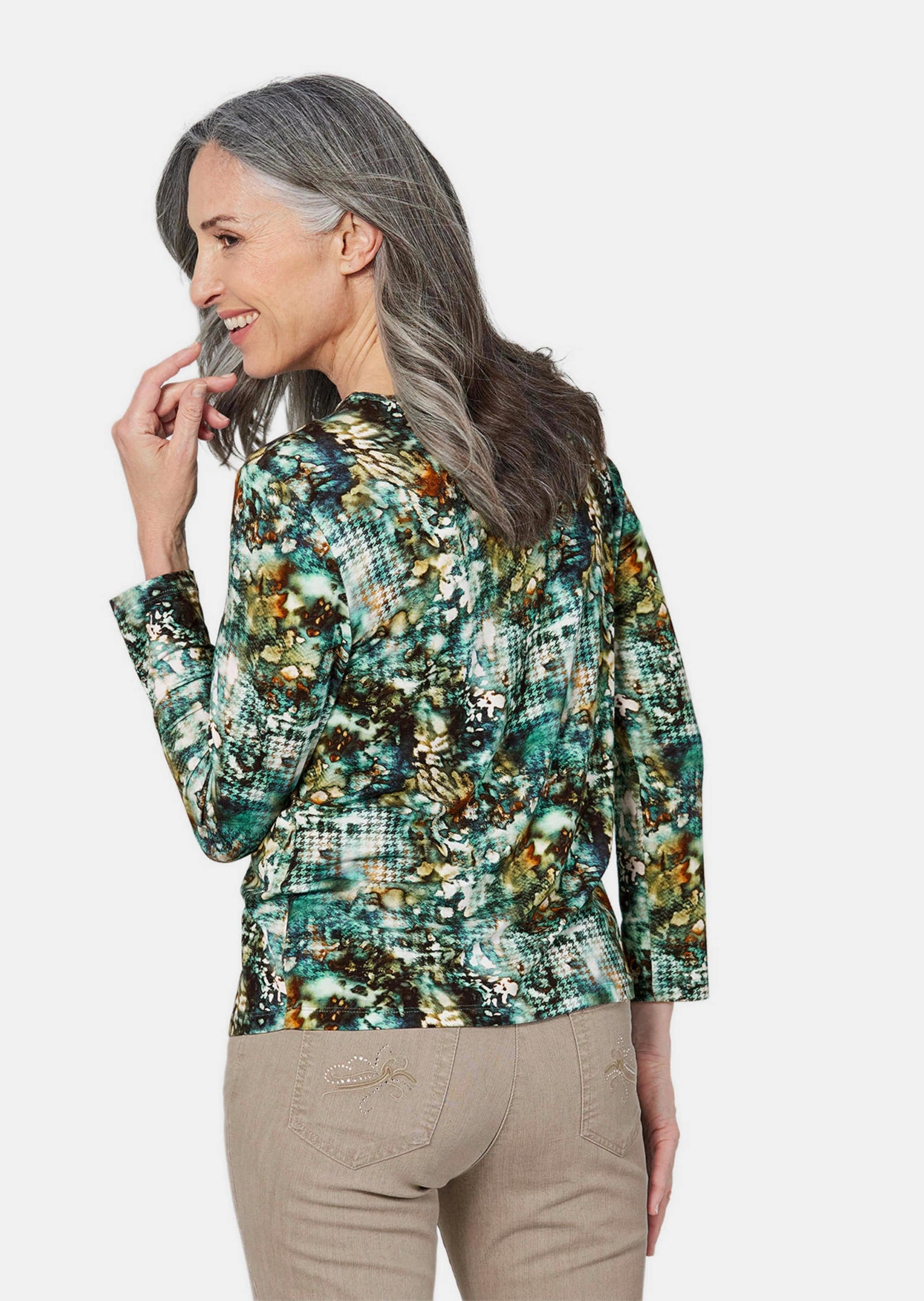 GOLDNER Print-Shirt »Langarmshirt mit Druck«