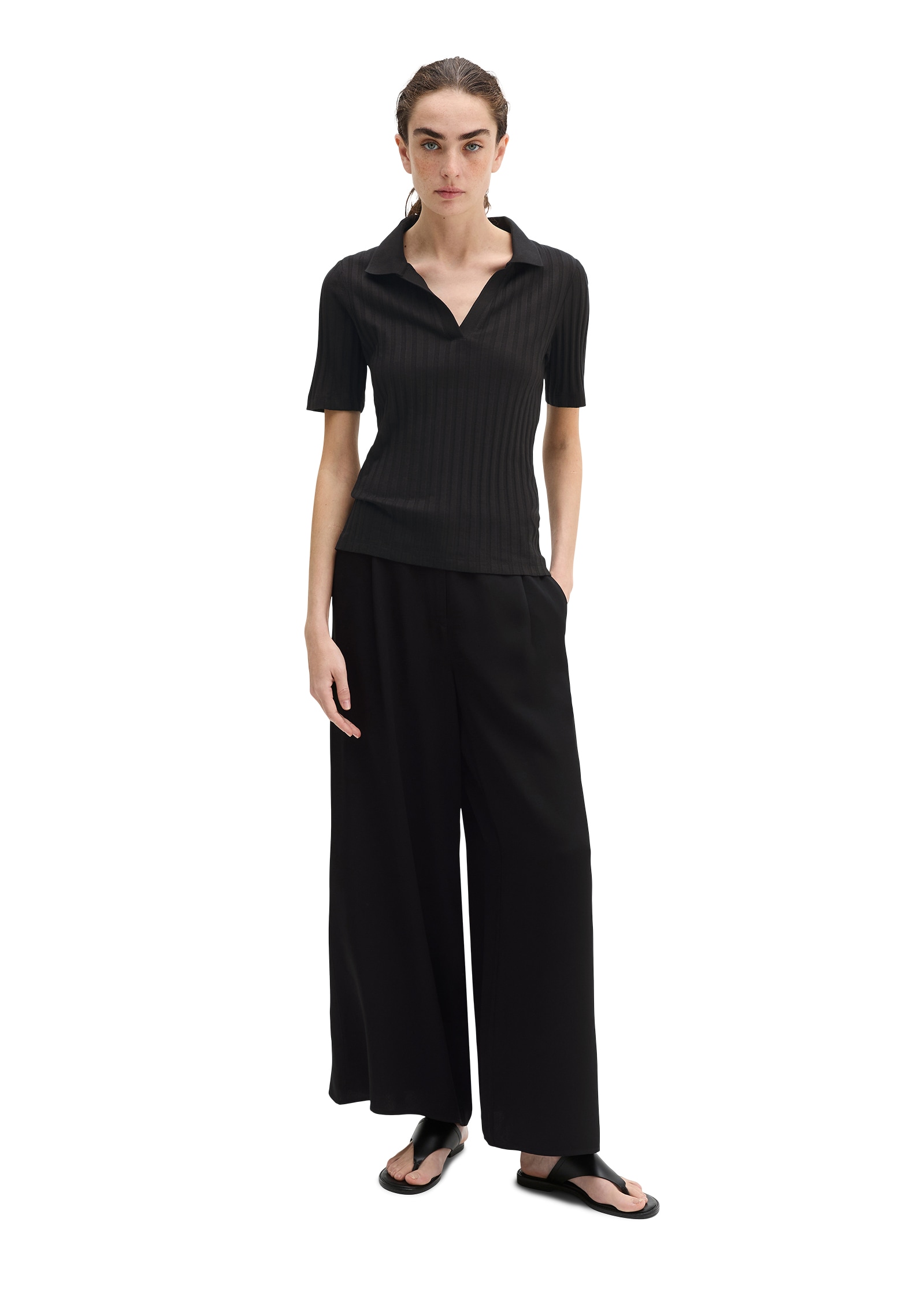 Marc O'Polo Poloshirt Pointelle slim mit TENCEL™ Modal