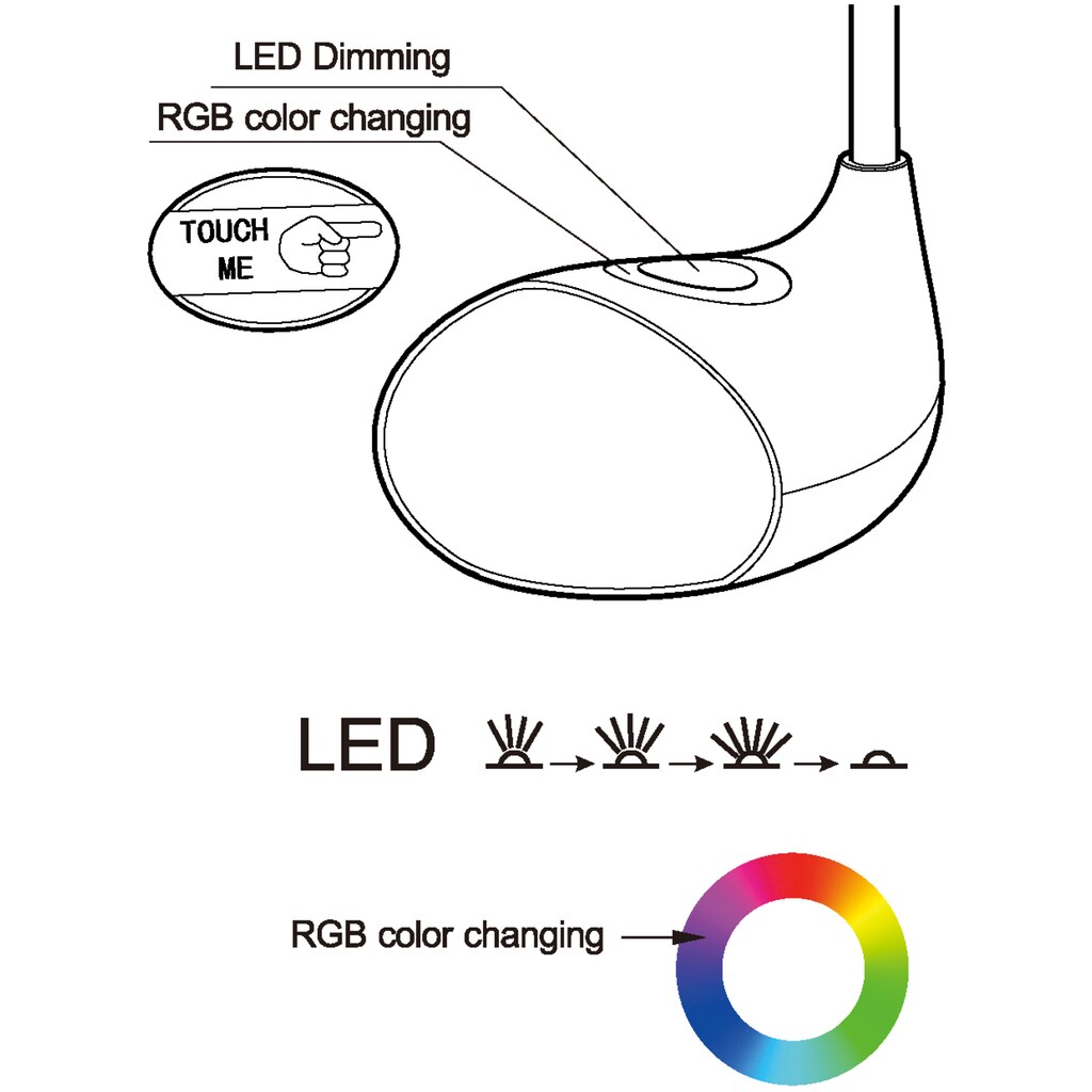 EGLO LED Tischleuchte »CABADO 1«, 2 flammig-flammig