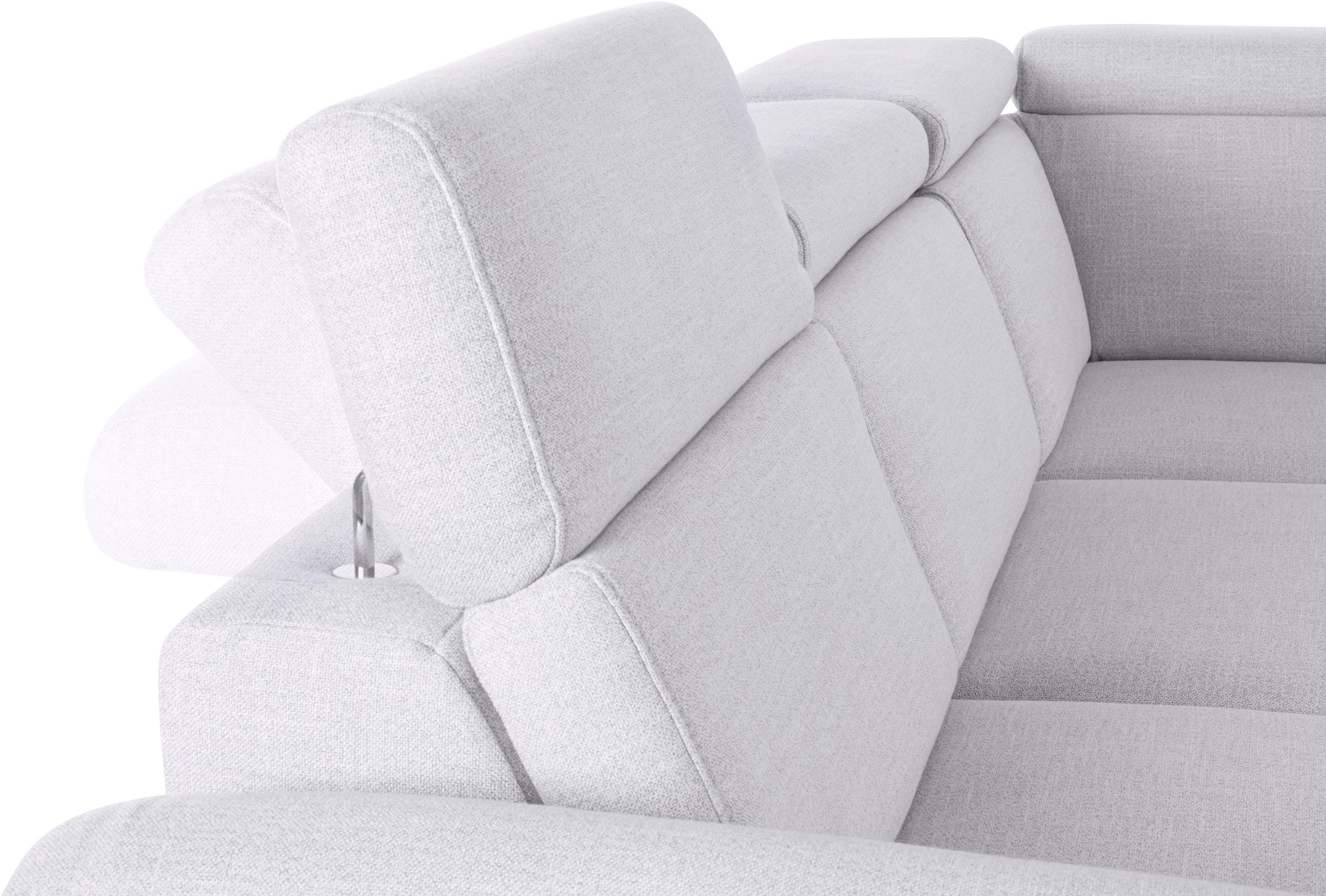 sit&more Ecksofa, inklusive Kopfteilverstellung, wahlweise mit Bettfunktion und Bettkasten